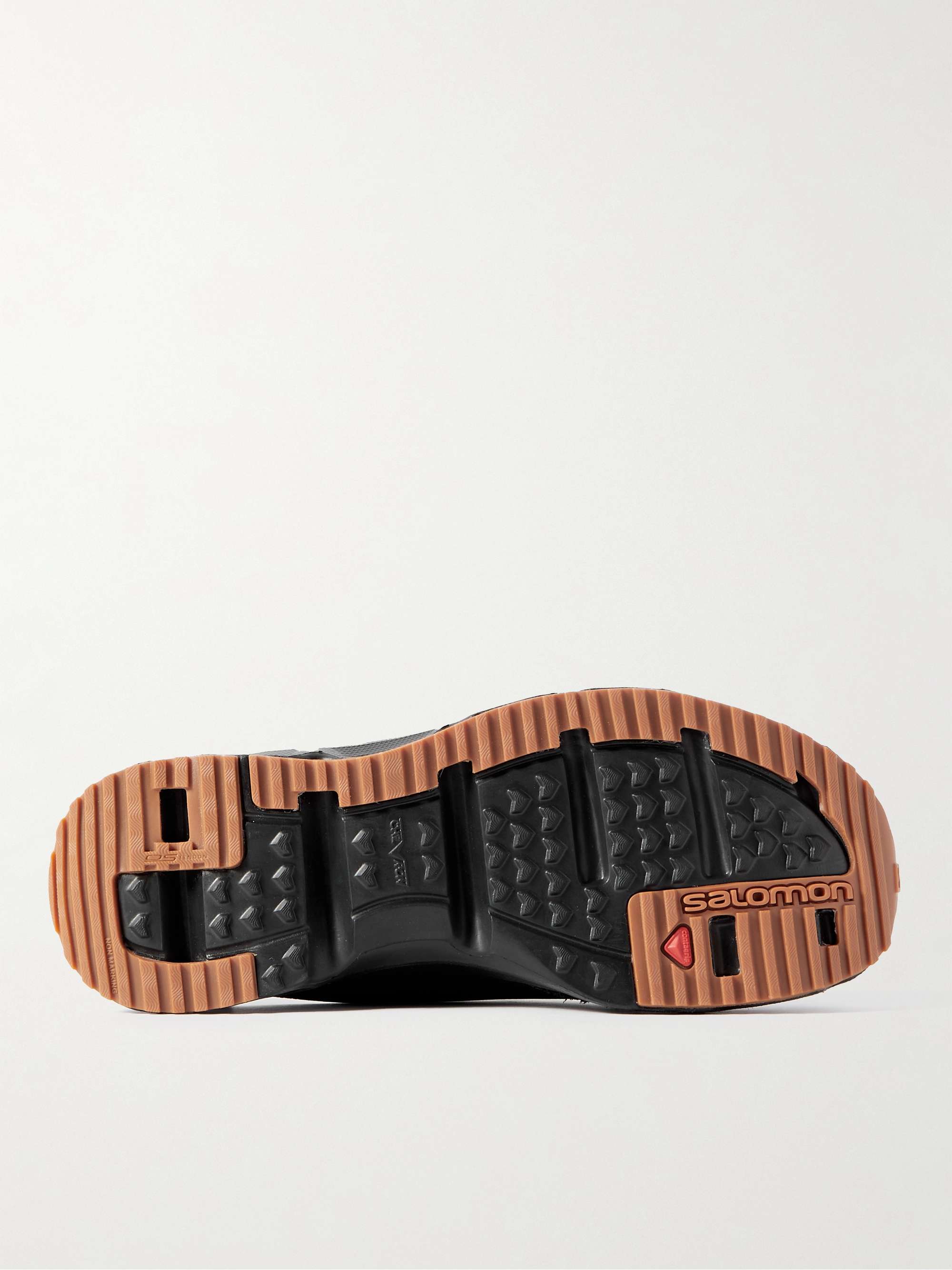 SALOMON RX Advanced Suede-Trimmed Leather Slip-On Sneakers