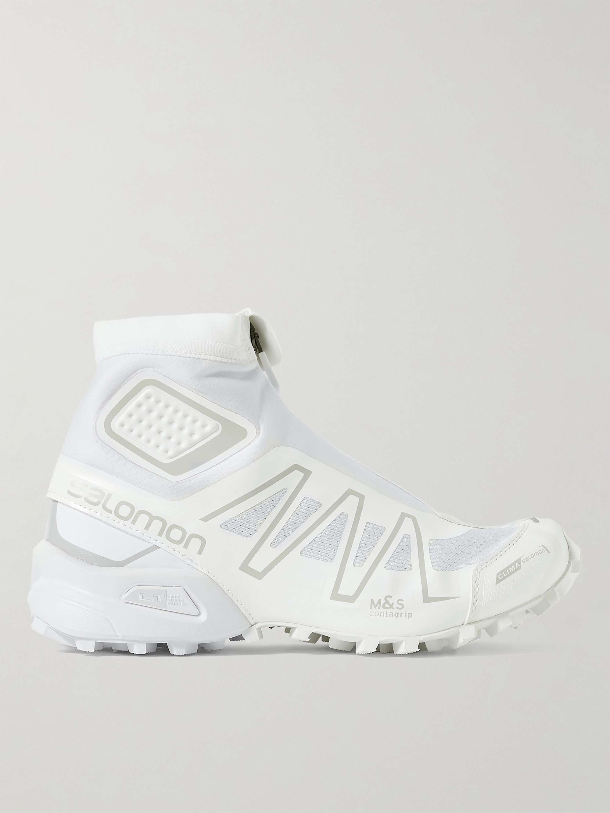 Snowcross Rubber-Trimmed Mesh High-Top Sneakers
