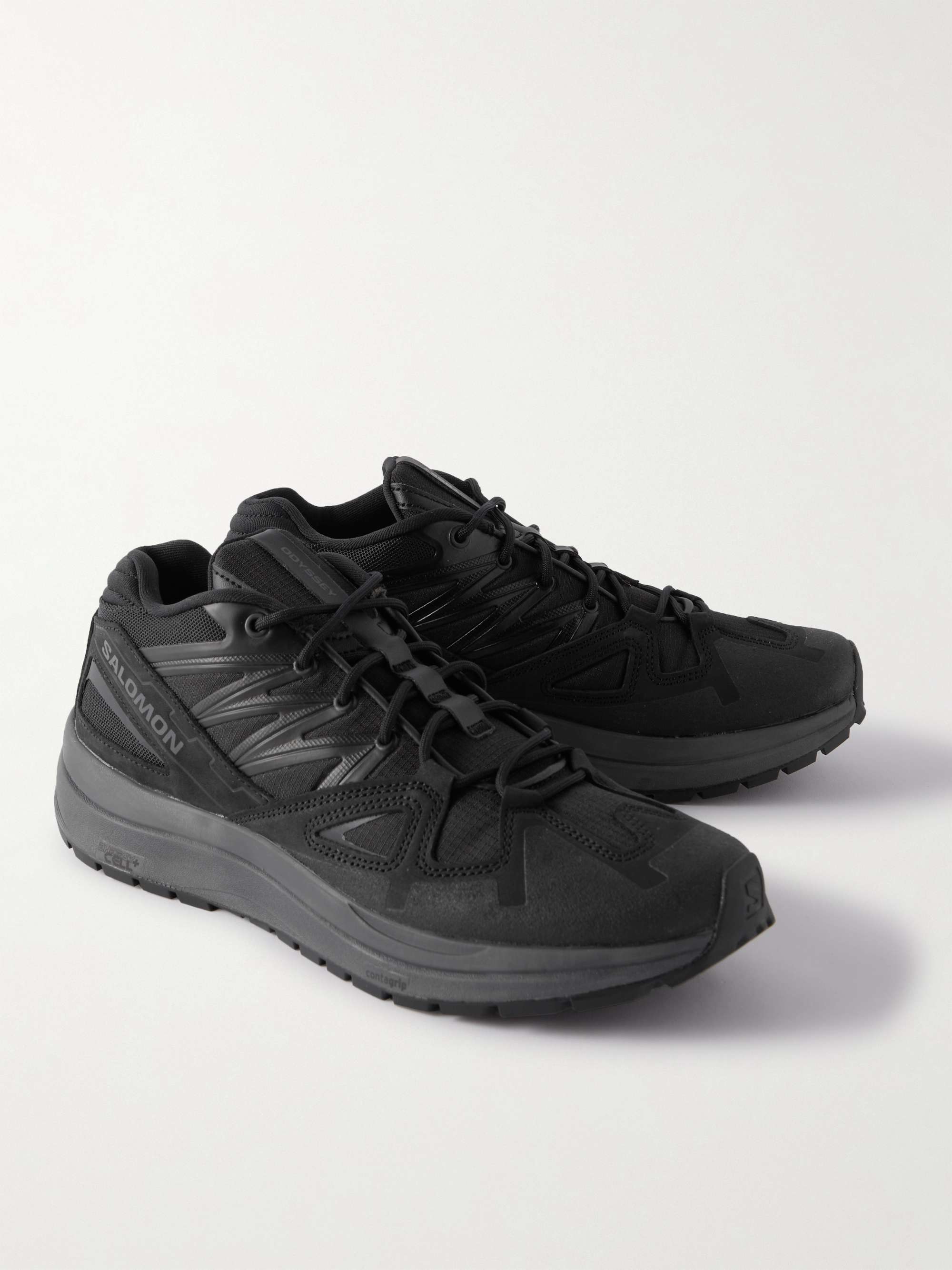SALOMON Odyssey Advanced Suede and Mesh Hiking Shoes