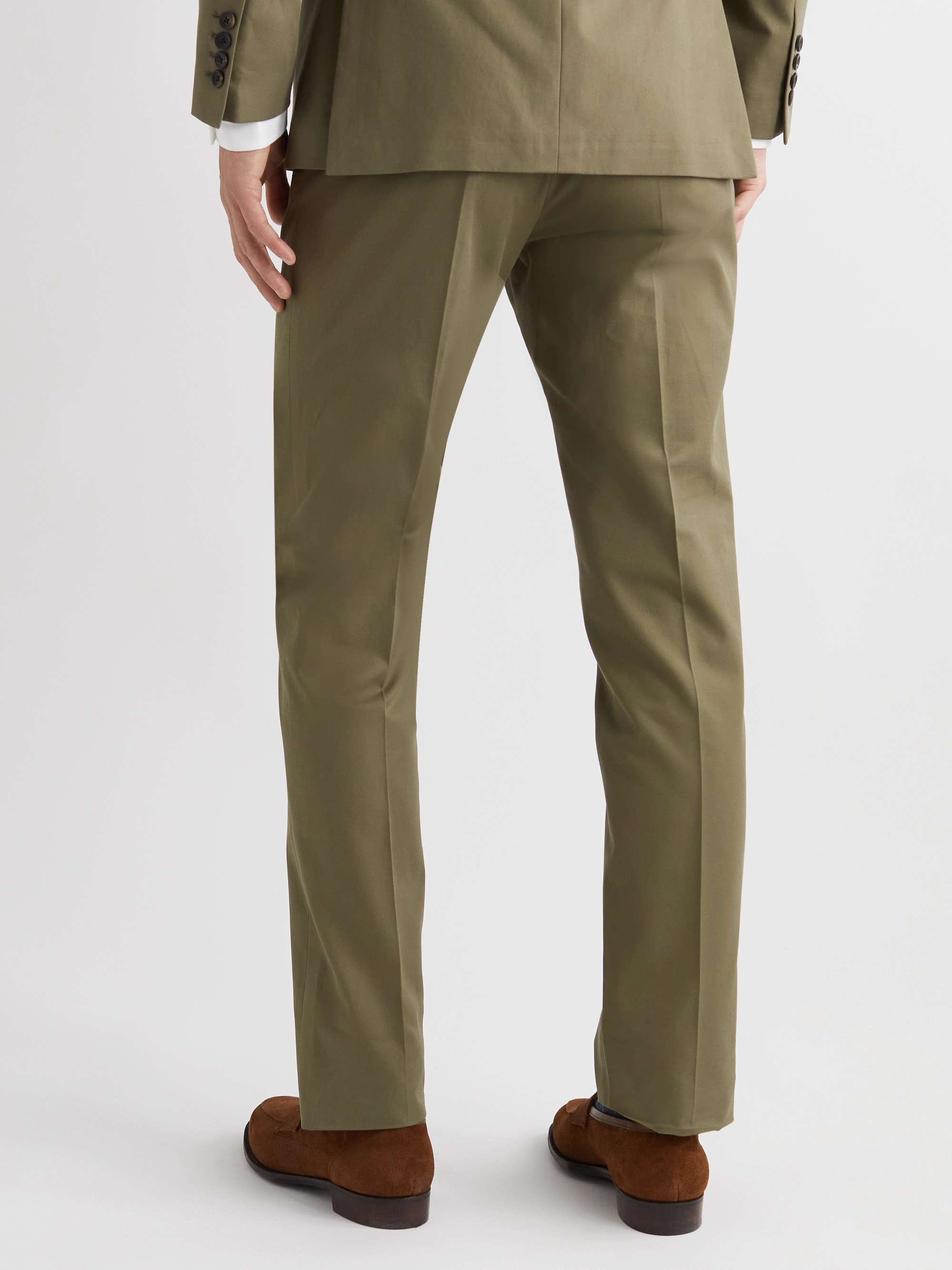 KINGSMAN Straight-Leg Cotton Suit Trousers