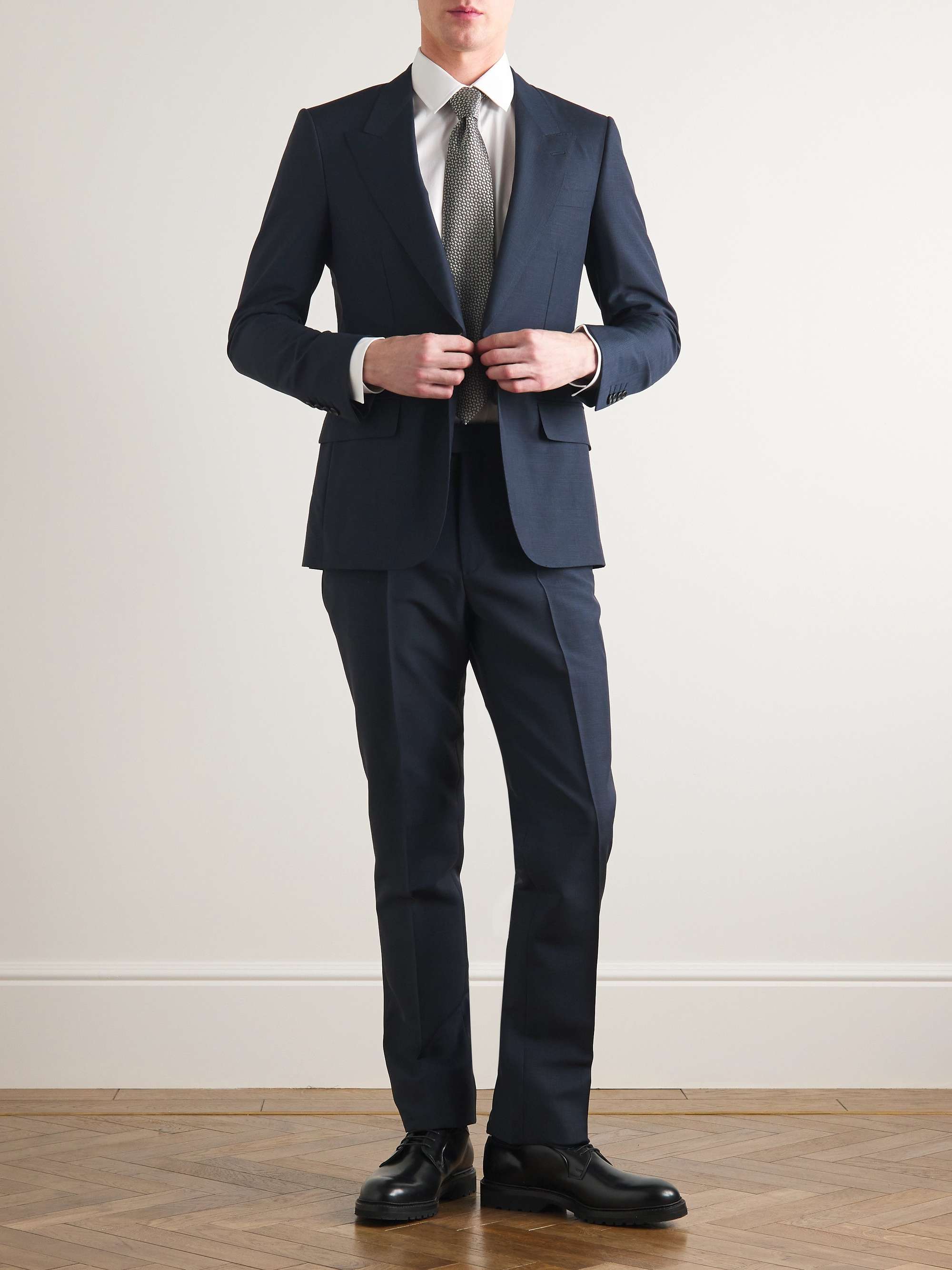 KINGSMAN Straight-Leg Cotton Twill Trousers