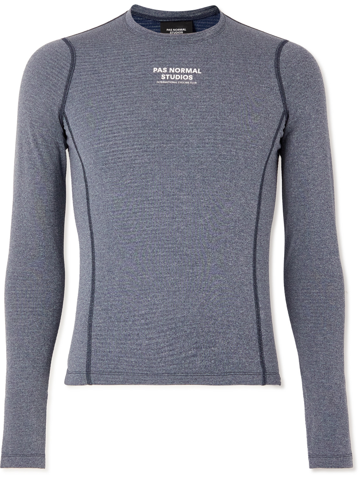 Pas Normal Studios Logo-print Polartec® Power Wool™ Cycling Jersey In Blue