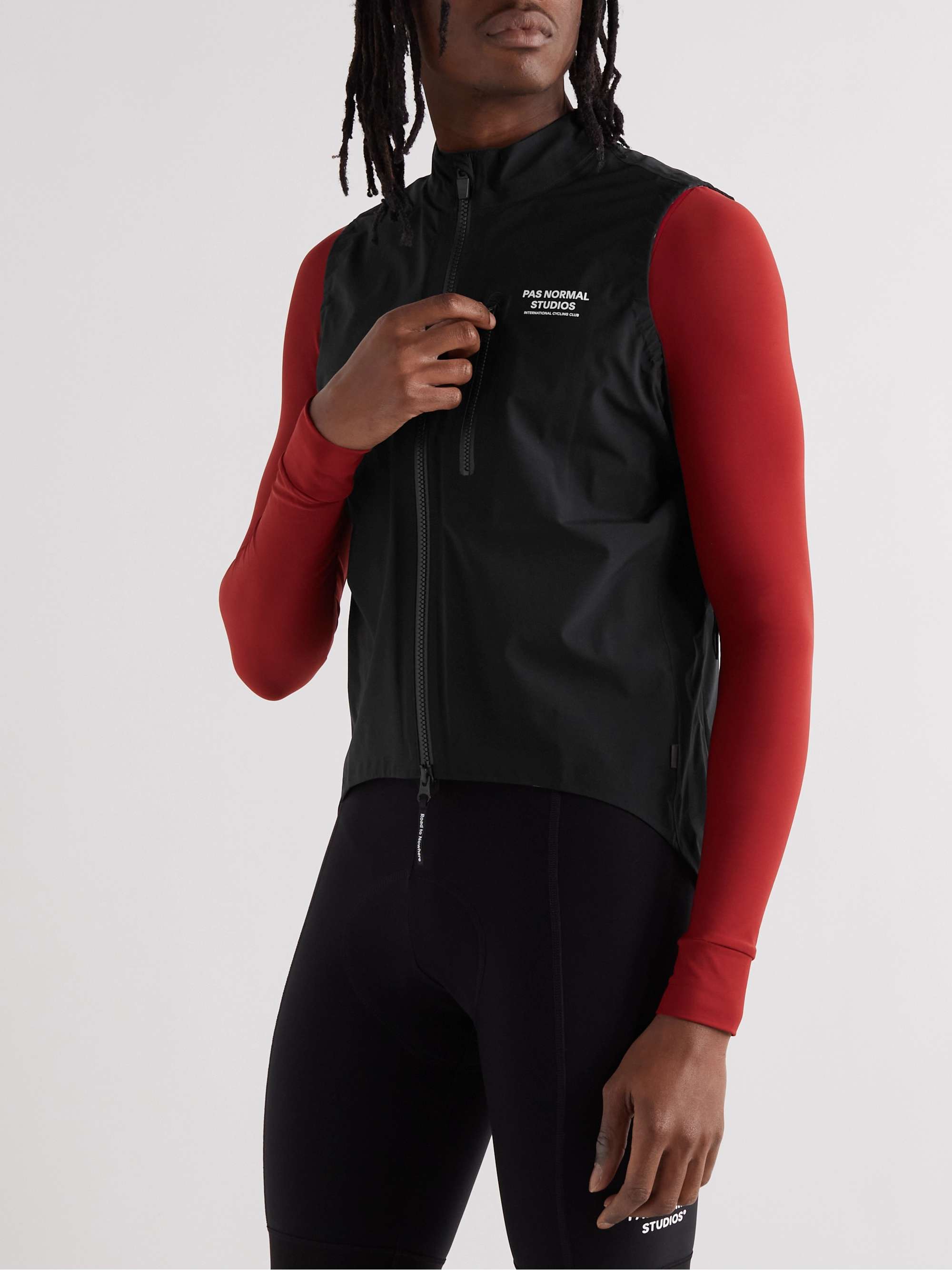 PAS NORMAL STUDIOS Logo-Print Shell Gilet
