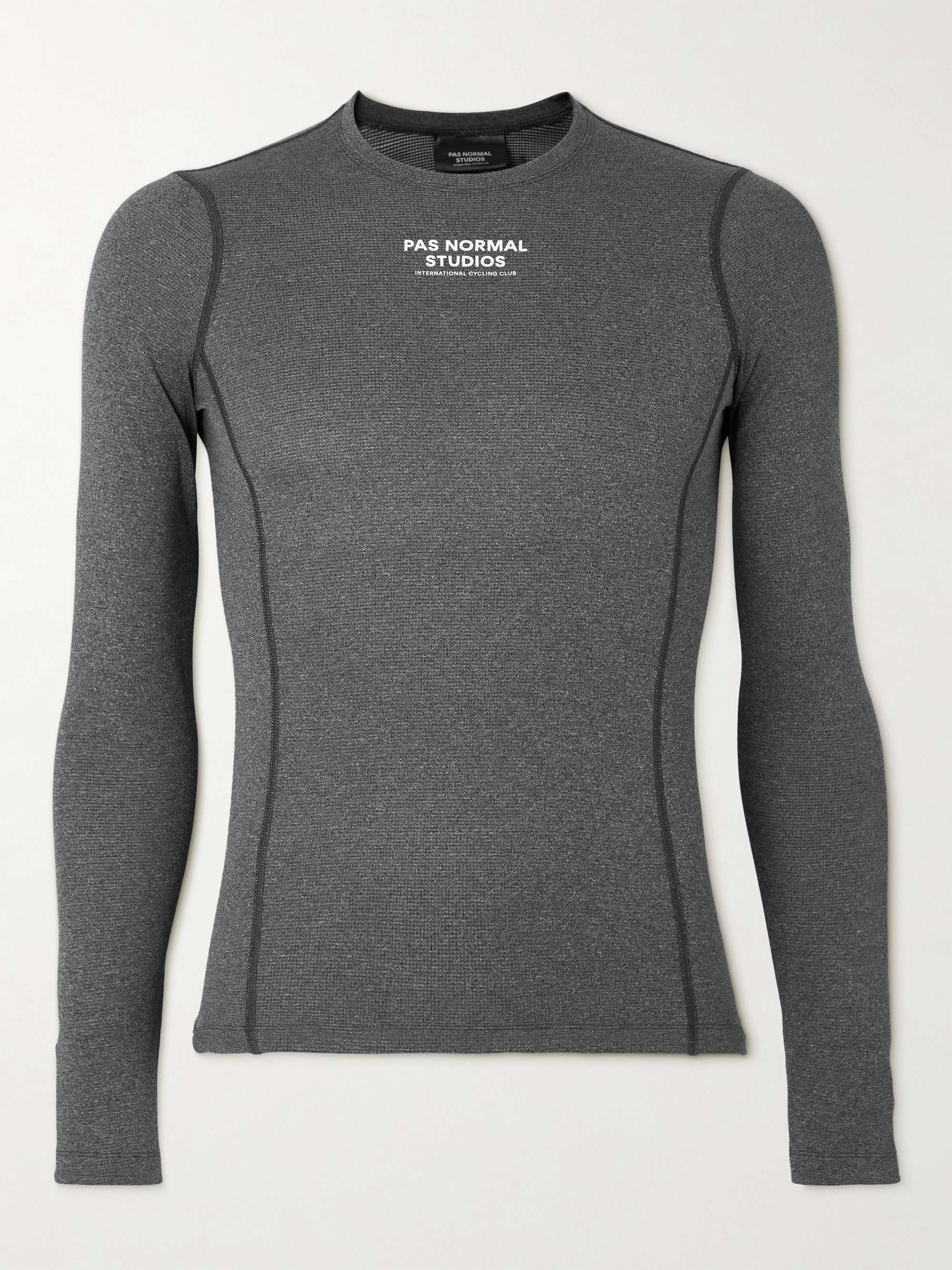 PAS NORMAL STUDIOS Mid Logo-Print Polartec Power Wool Cycling Base Layer