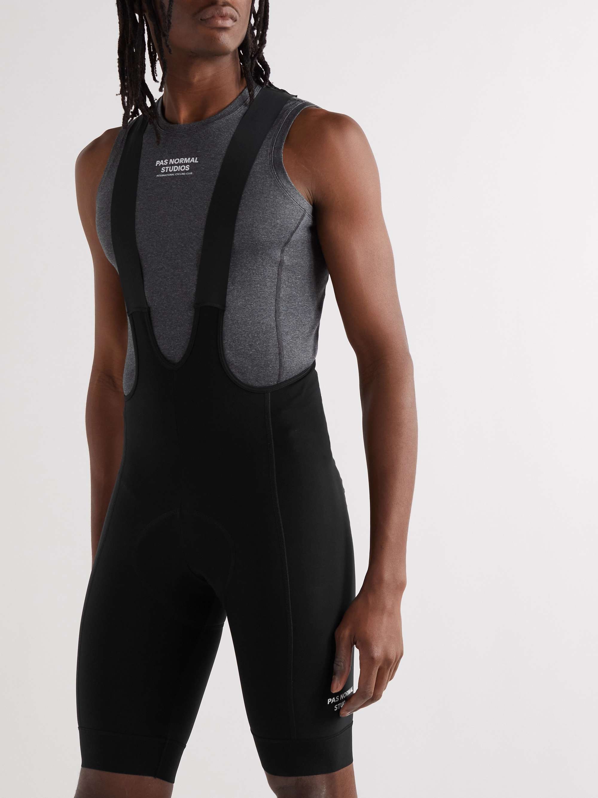 PAS NORMAL STUDIOS Essential Logo-Print Stretch-Jersey and Mesh Cycling Bib Shorts