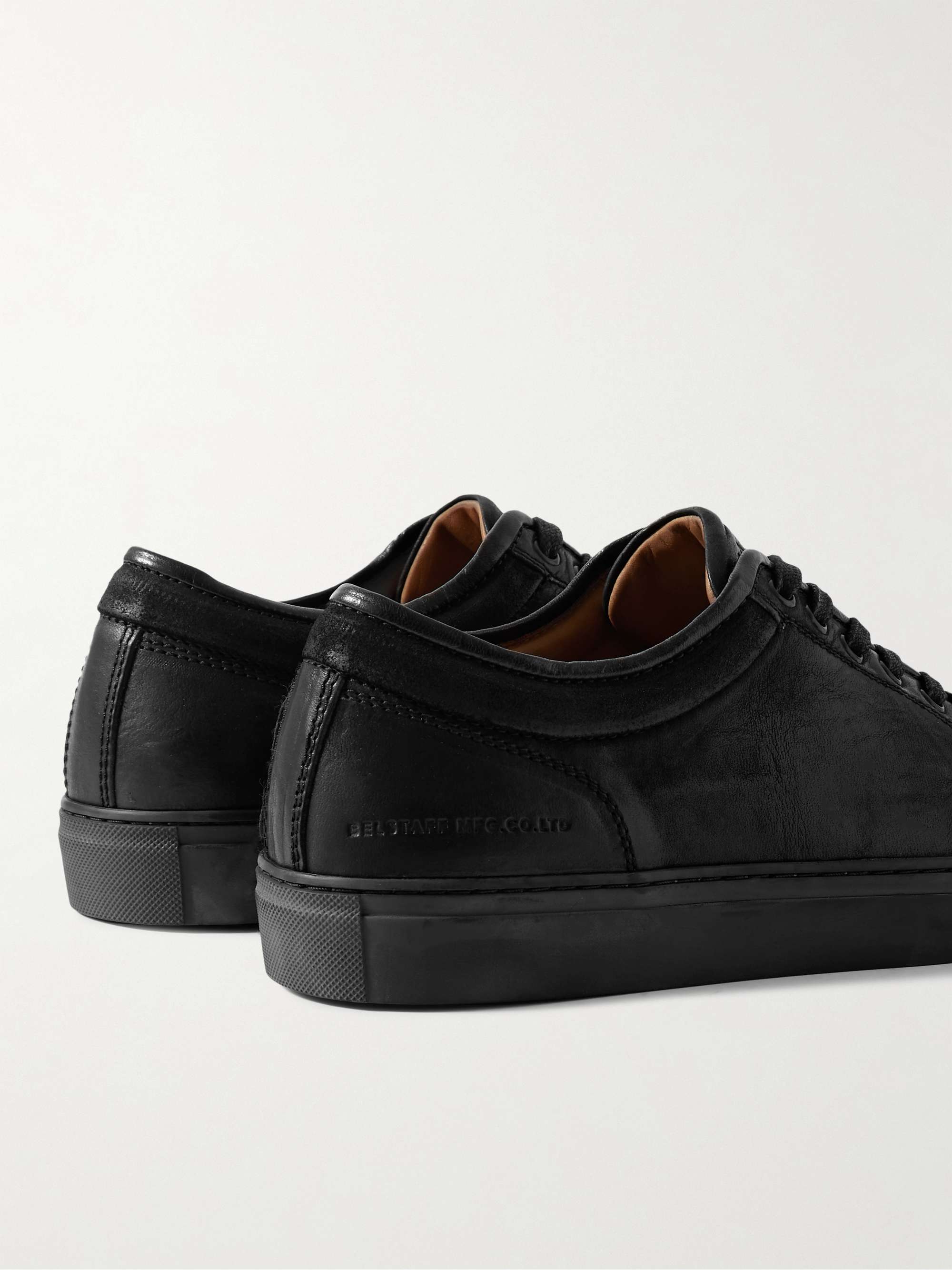BELSTAFF Rally Suede-Trimmed Leather Sneakers