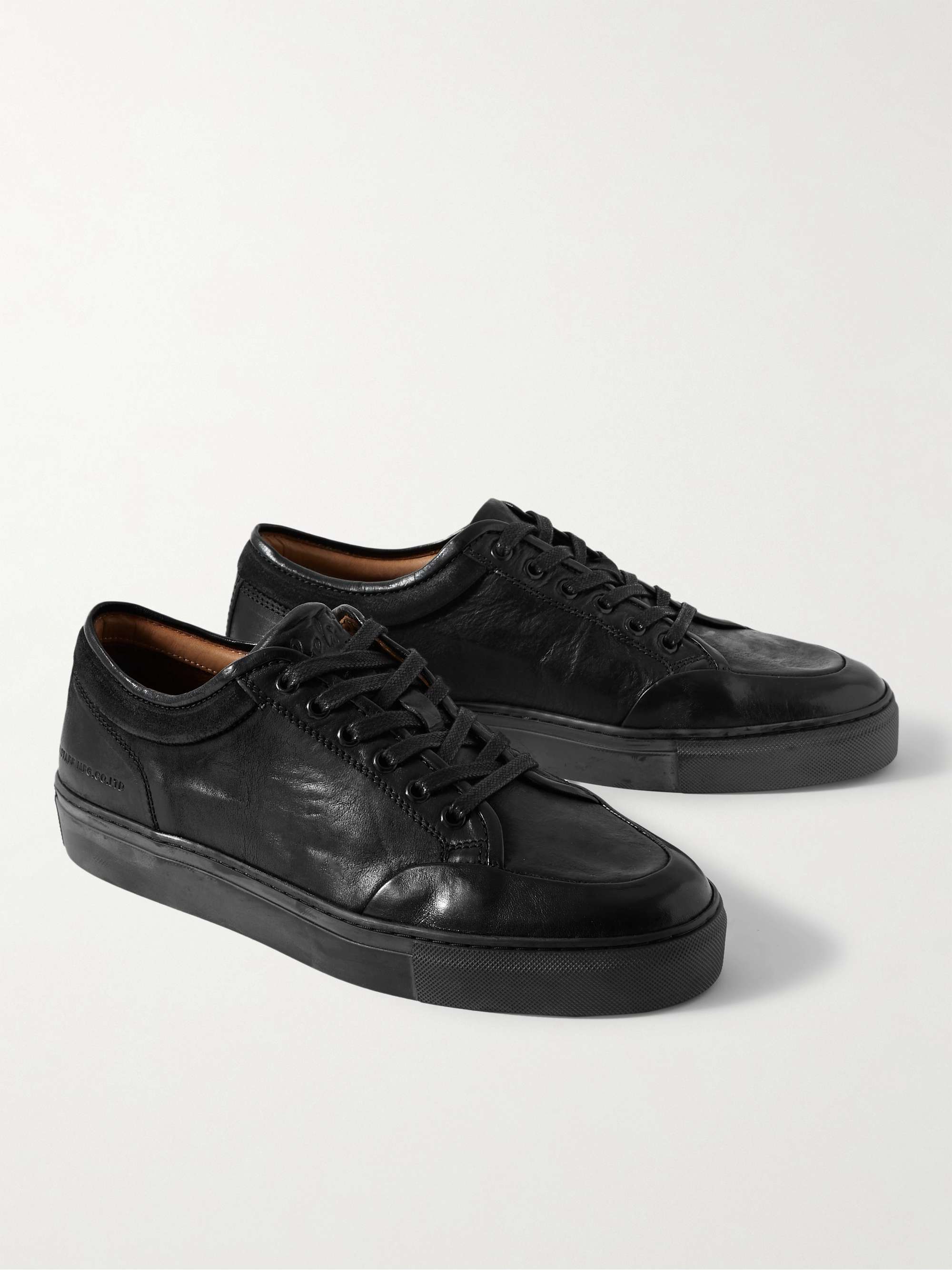 BELSTAFF Rally Suede-Trimmed Leather Sneakers