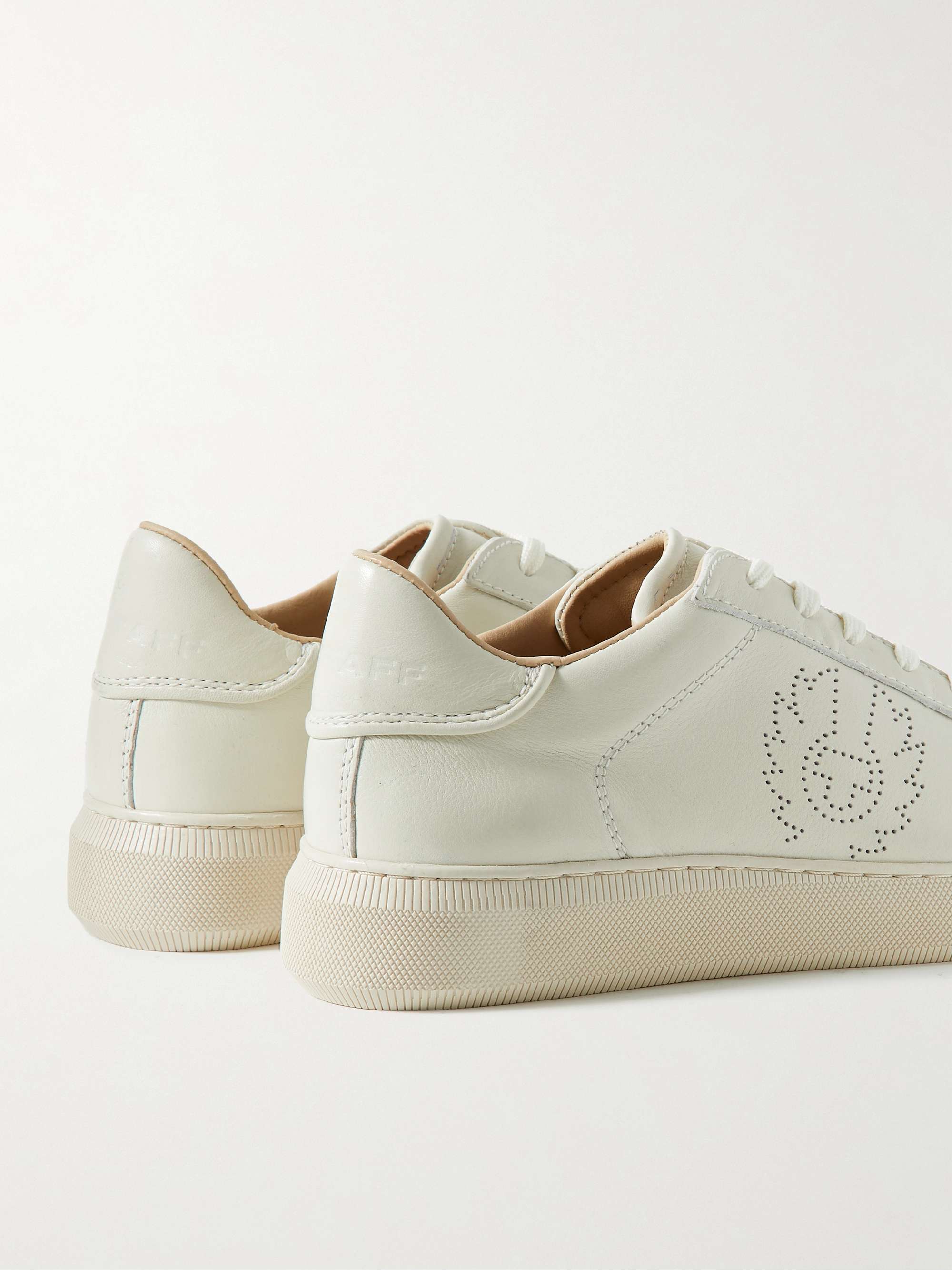 BELSTAFF Track Logo-Perforated Leather Sneakers
