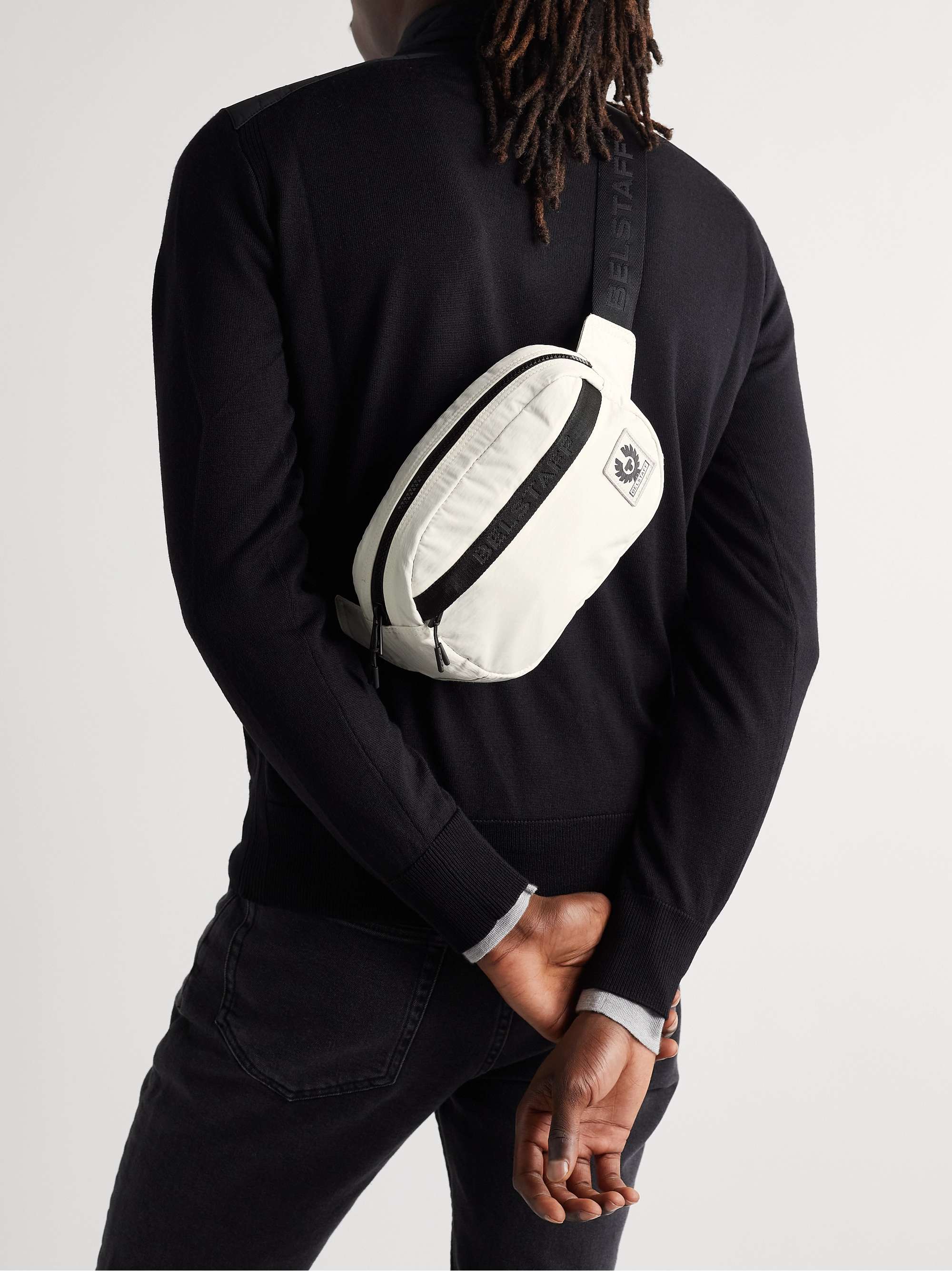 BELSTAFF Logo-Appliquéd Webbing-Trimmed Ripple Shell Belt Bag