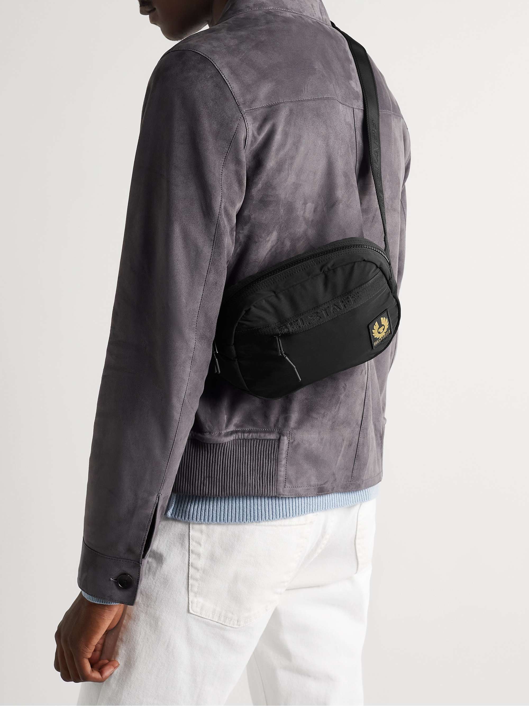BELSTAFF Logo-Appliquéd Webbing-Trimmed Ripple Shell Belt Bag