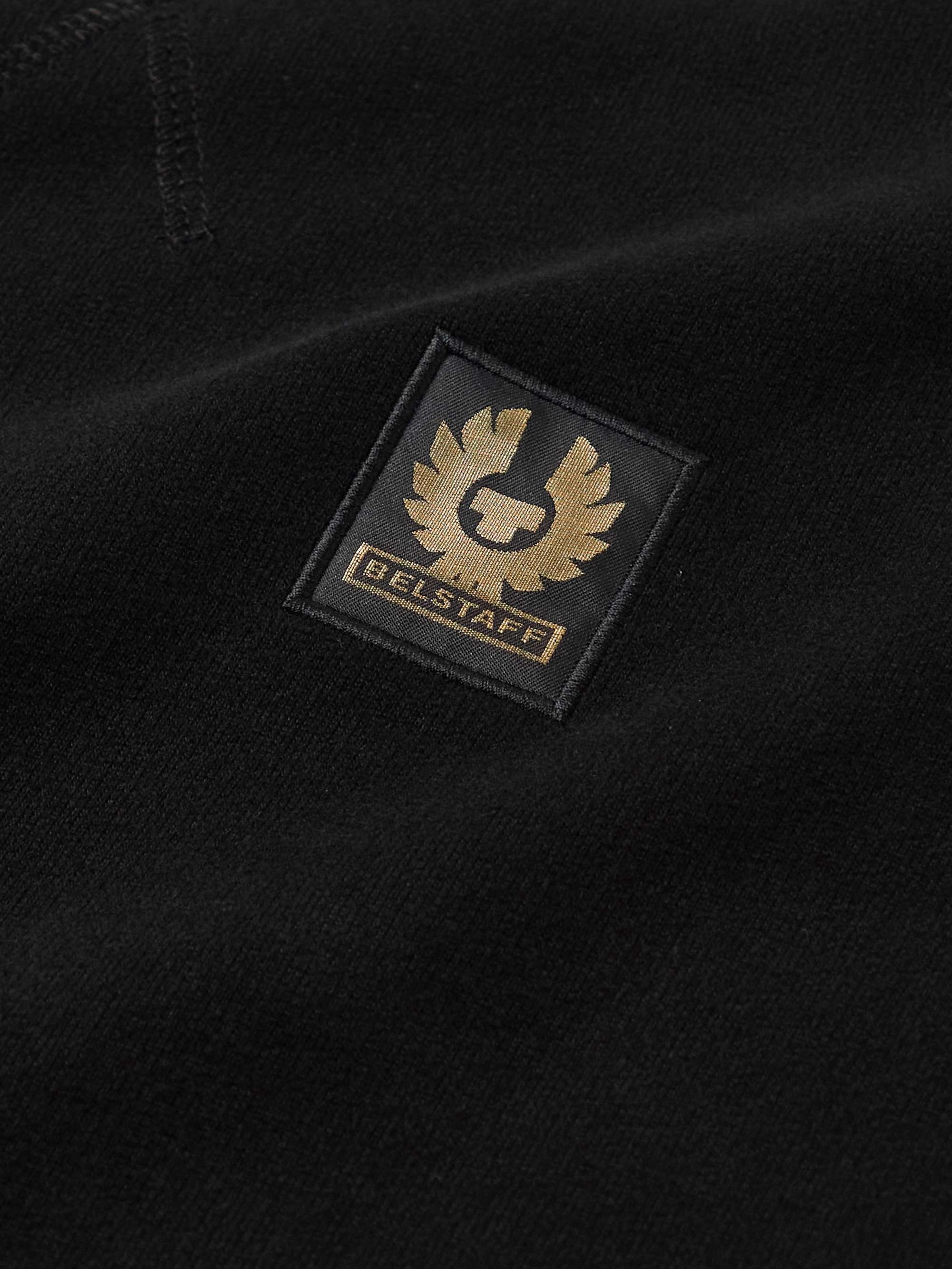 BELSTAFF Logo-Appliquéd Garment-Dyed Cotton-Jersey Sweatshirt