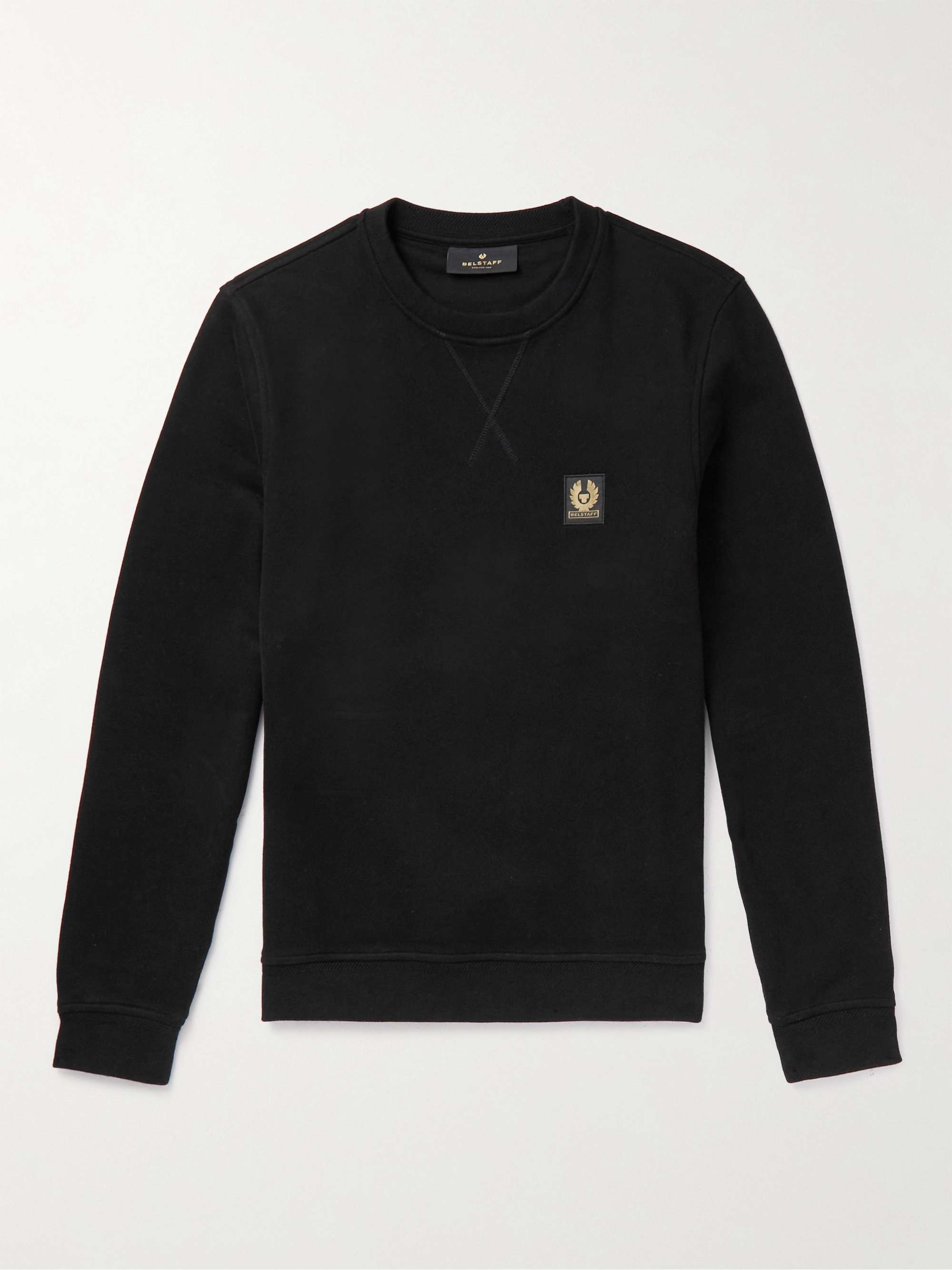 BELSTAFF Logo-Appliquéd Garment-Dyed Cotton-Jersey Sweatshirt for Men ...