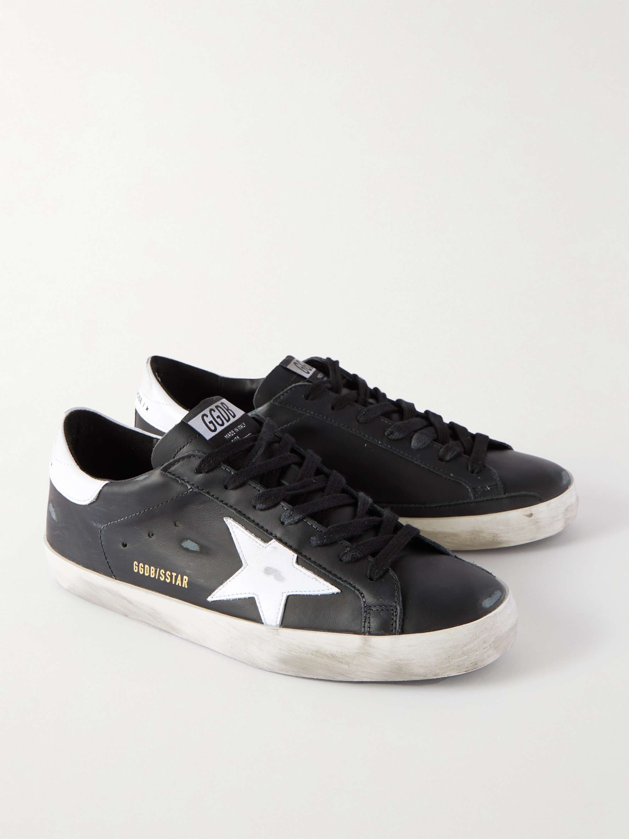 GOLDEN GOOSE Superstar Distressed Leather Sneakers