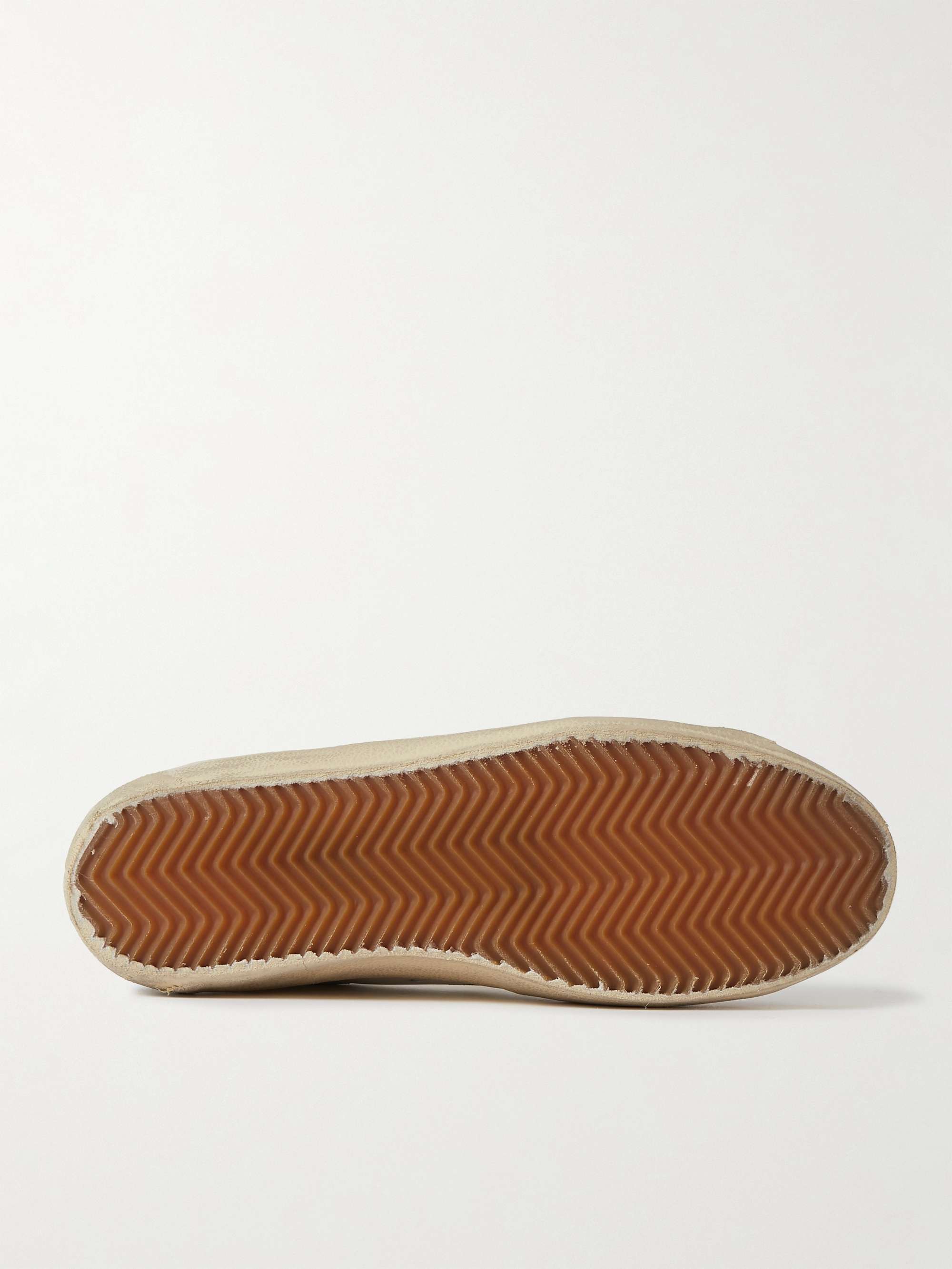 GOLDEN GOOSE Superstar Distressed Leather and Suede Sneakers
