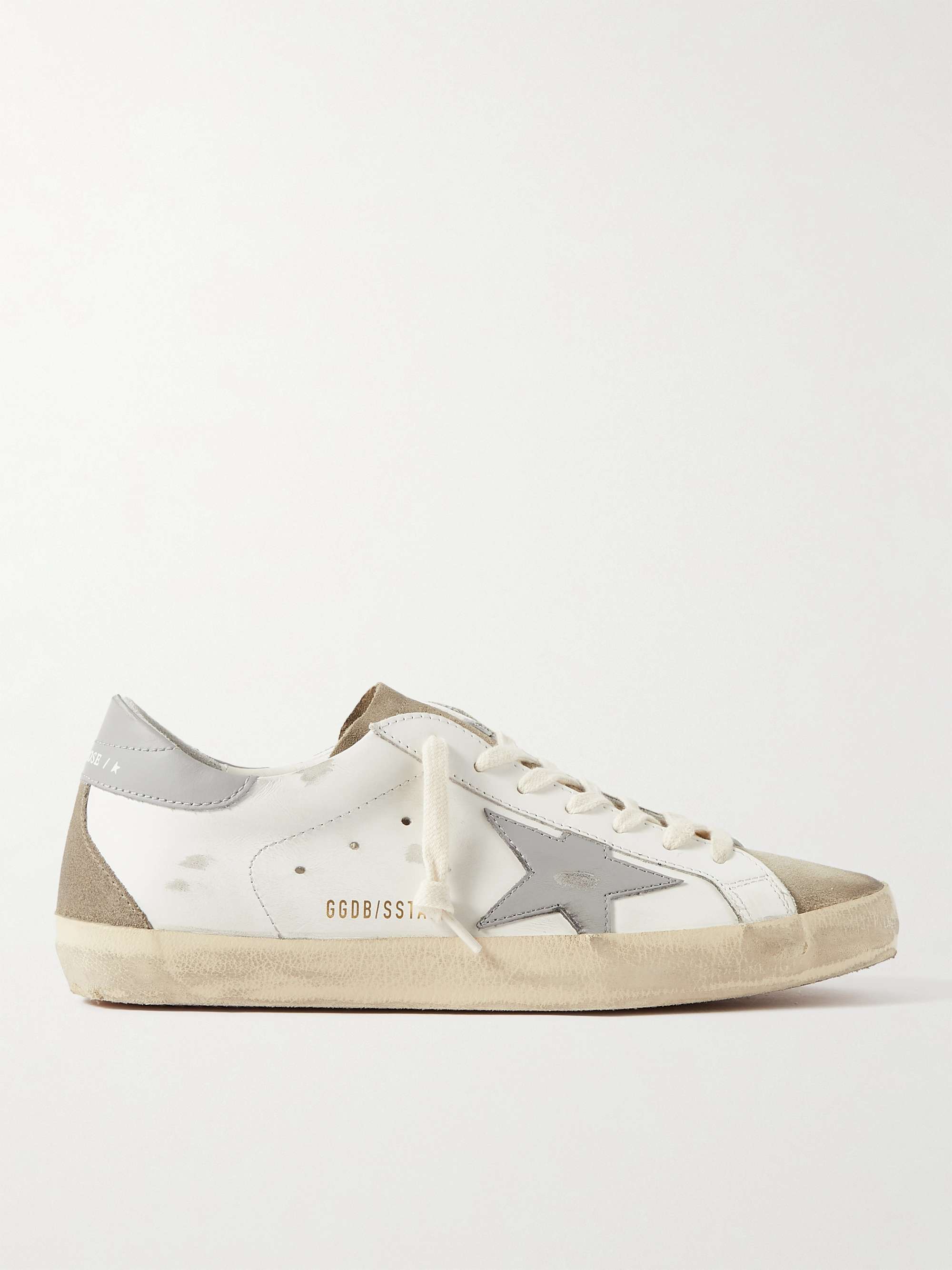 GOLDEN GOOSE Superstar Distressed Leather and Suede Sneakers for | MR PORTER