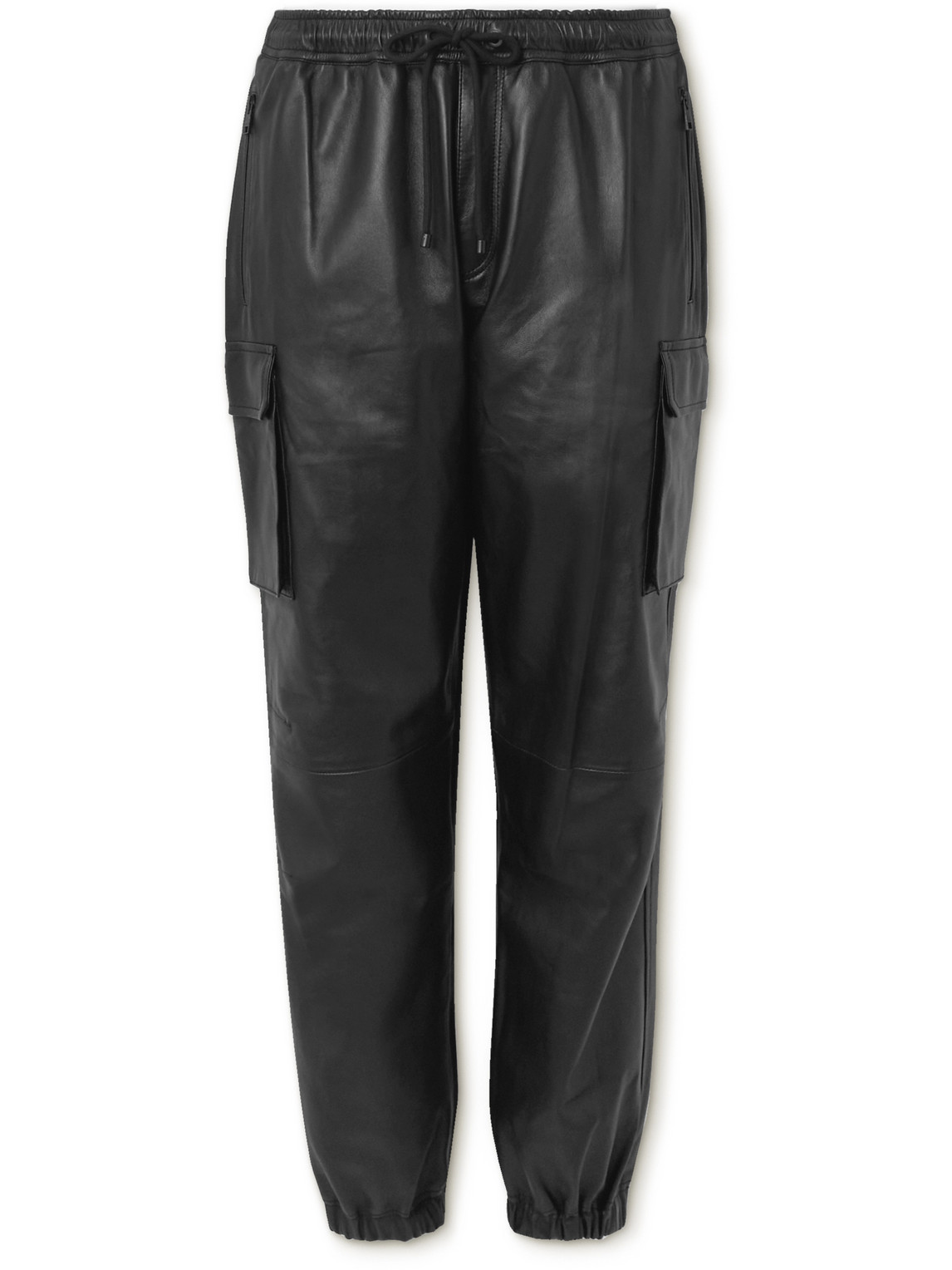 FRAME TAPERED LEATHER CARGO TROUSERS