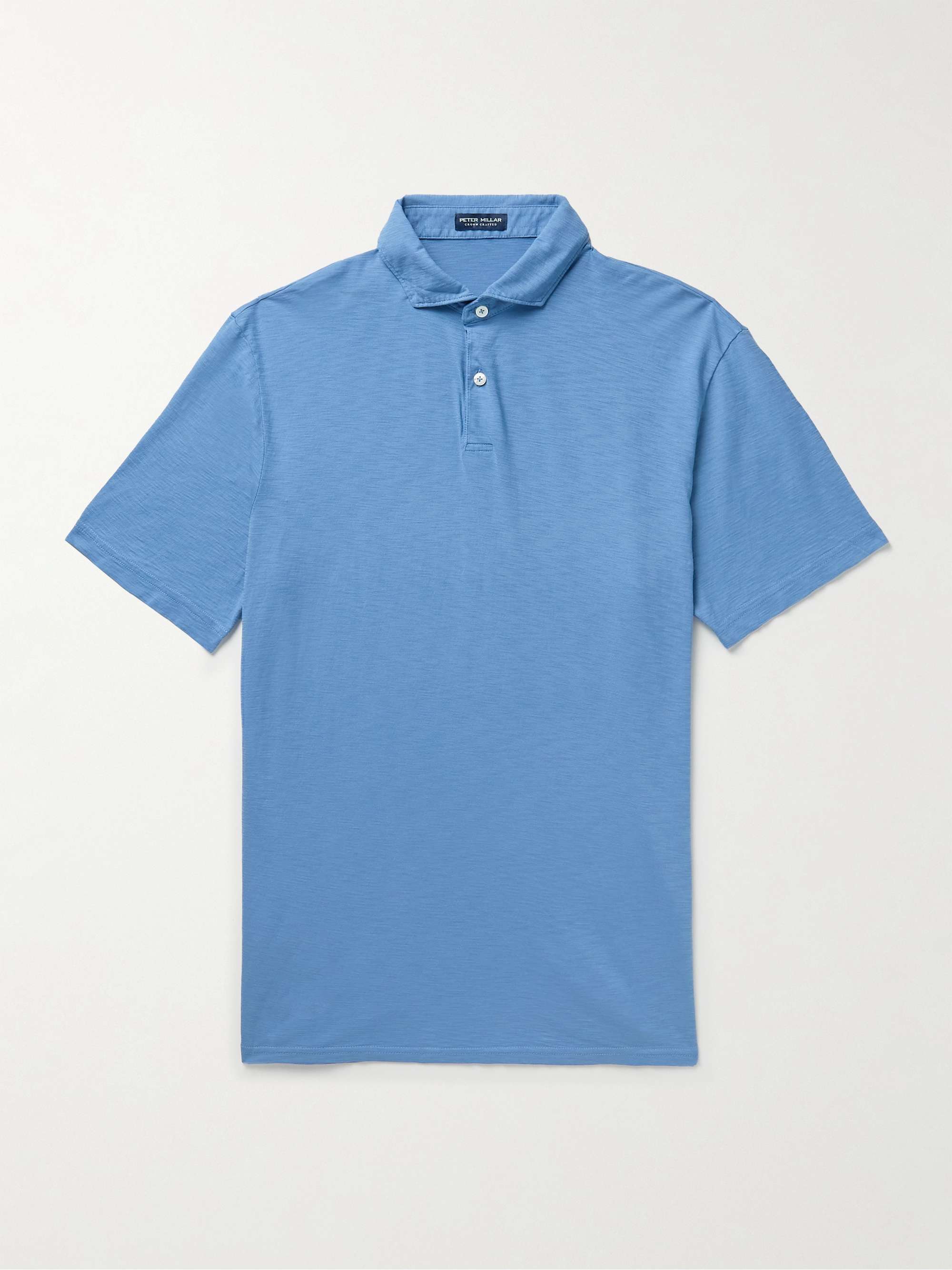 PETER MILLAR Journeyman Slub Pima Cotton-Jersey Polo Shirt for Men | MR ...