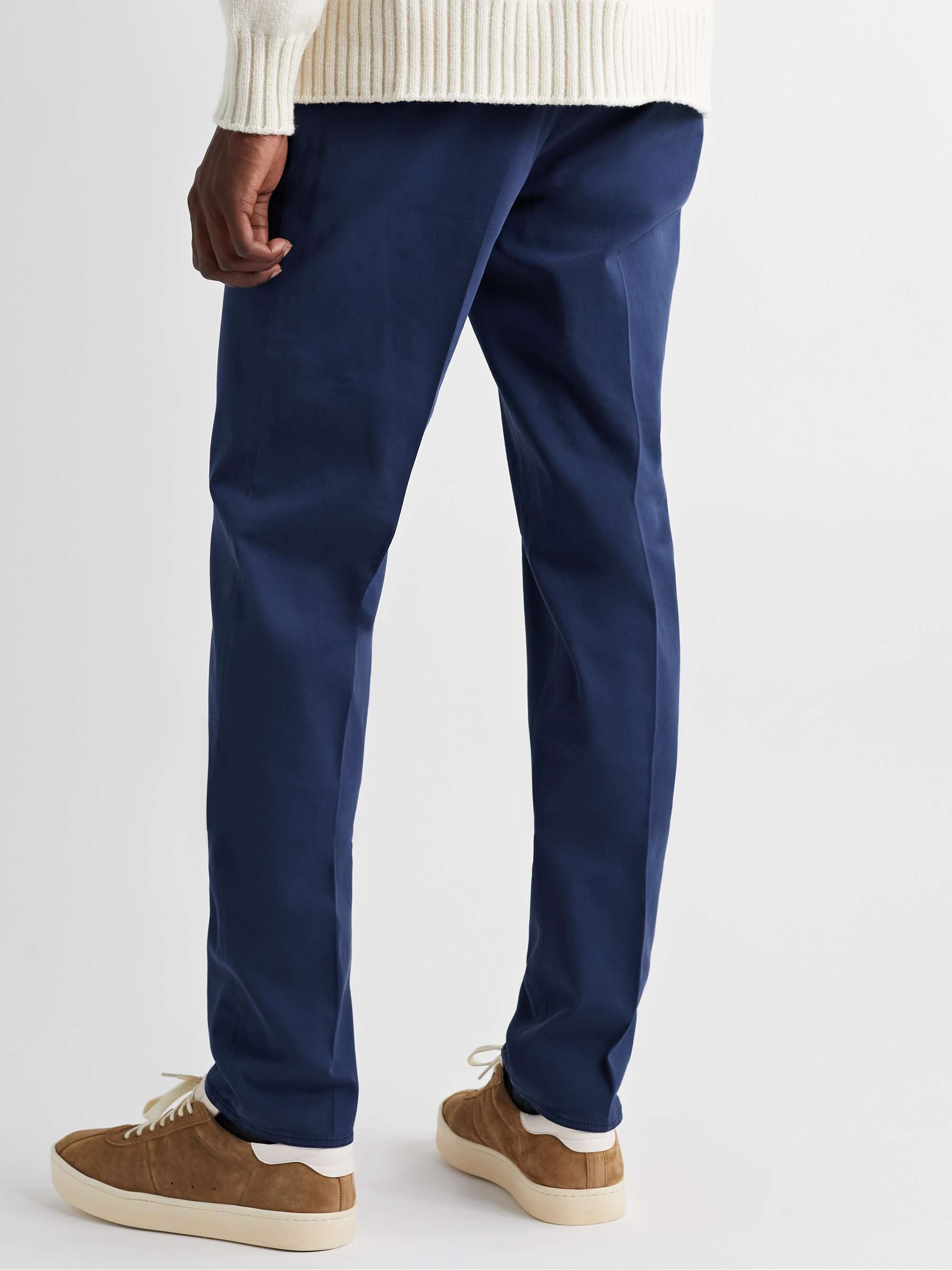 INCOTEX Venezia 1951 Slim-Fit Cotton-Blend Twill Trousers for Men 
