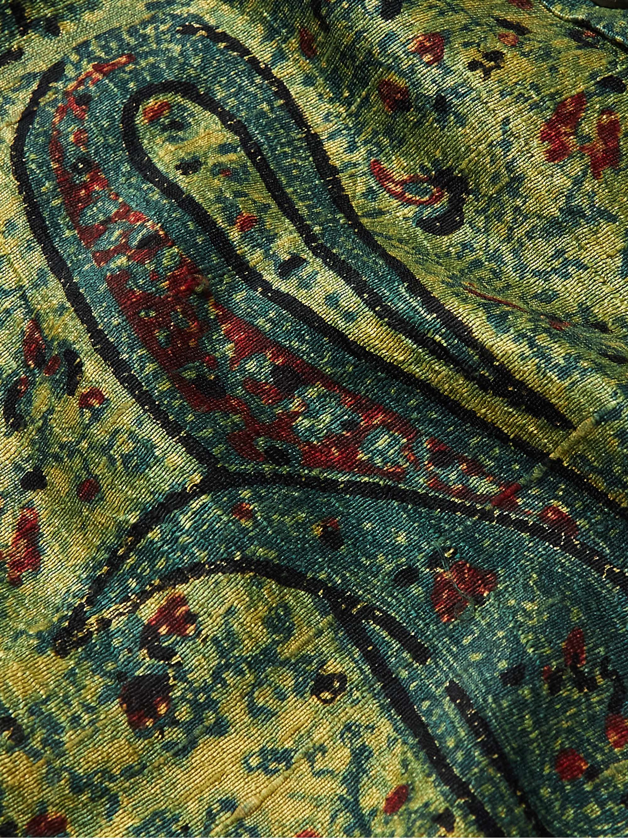 Camp-Collar Printed Silk-Gauze Shirt Camp-Collar Printed Silk-Gauze Shirt