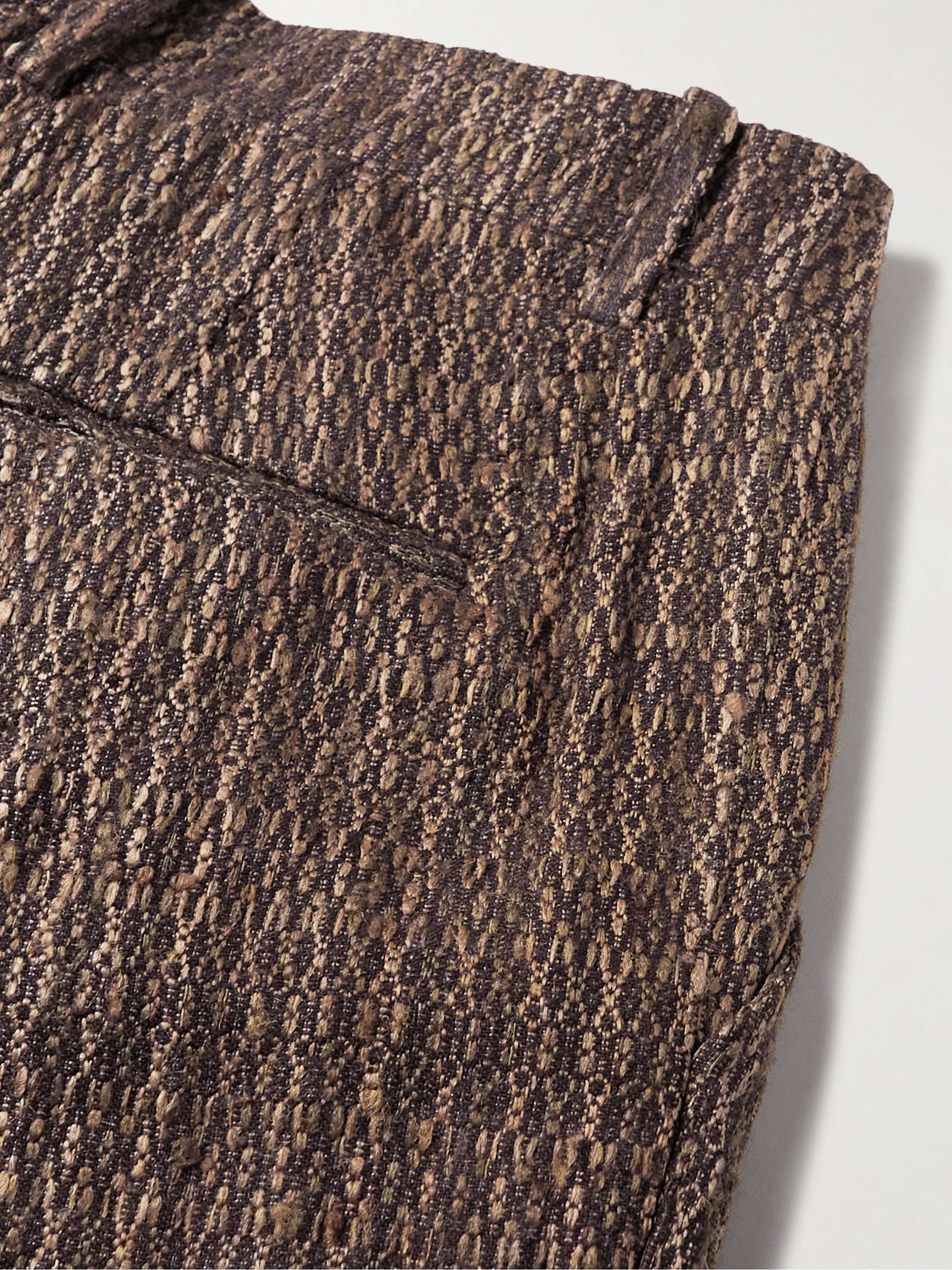 Straight-Leg Wool and Silk-Blend Tweed Suit Trousers