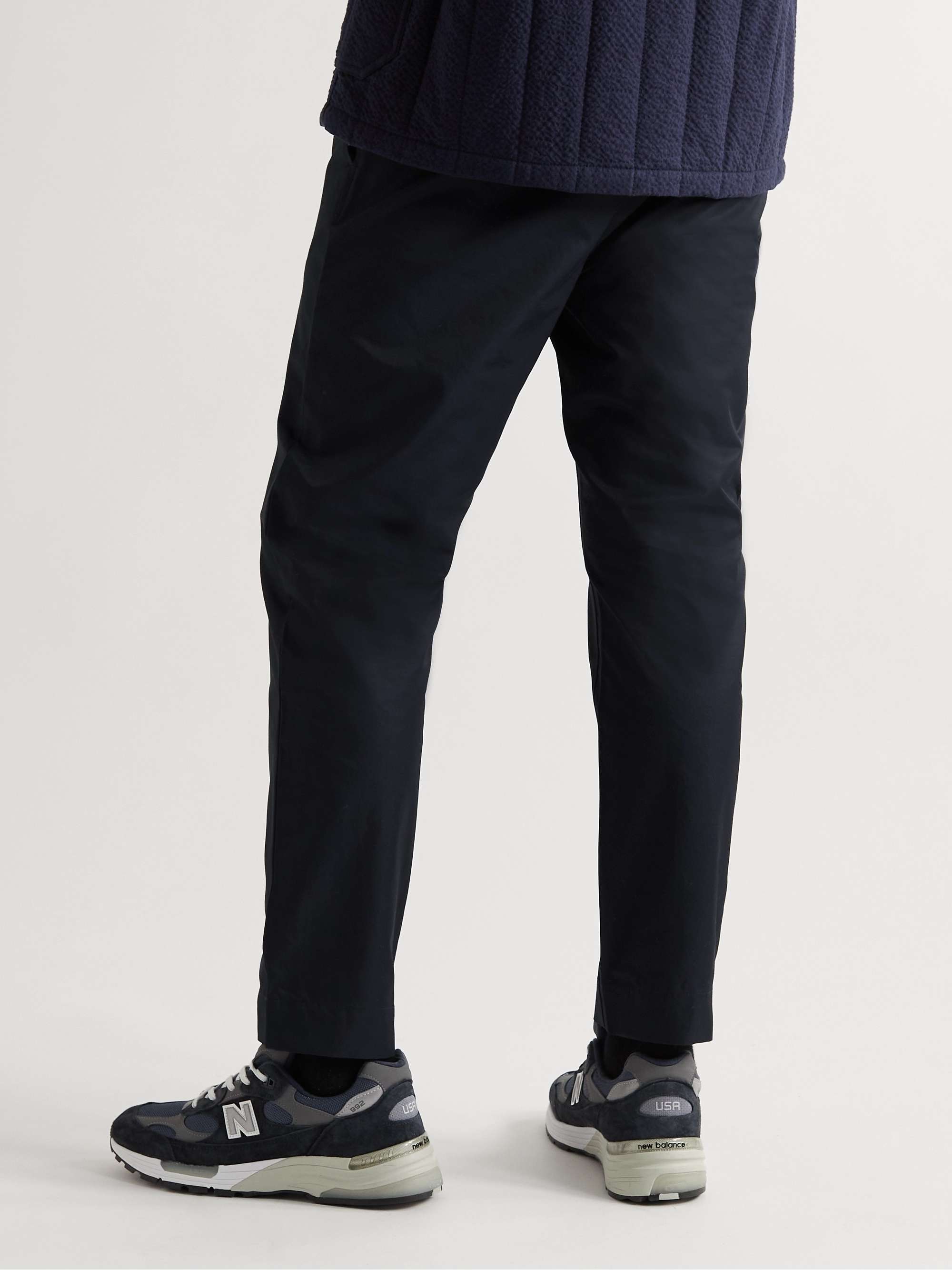 KESTIN Inverness Straight-Leg Cotton-Corduroy Drawstring Trousers