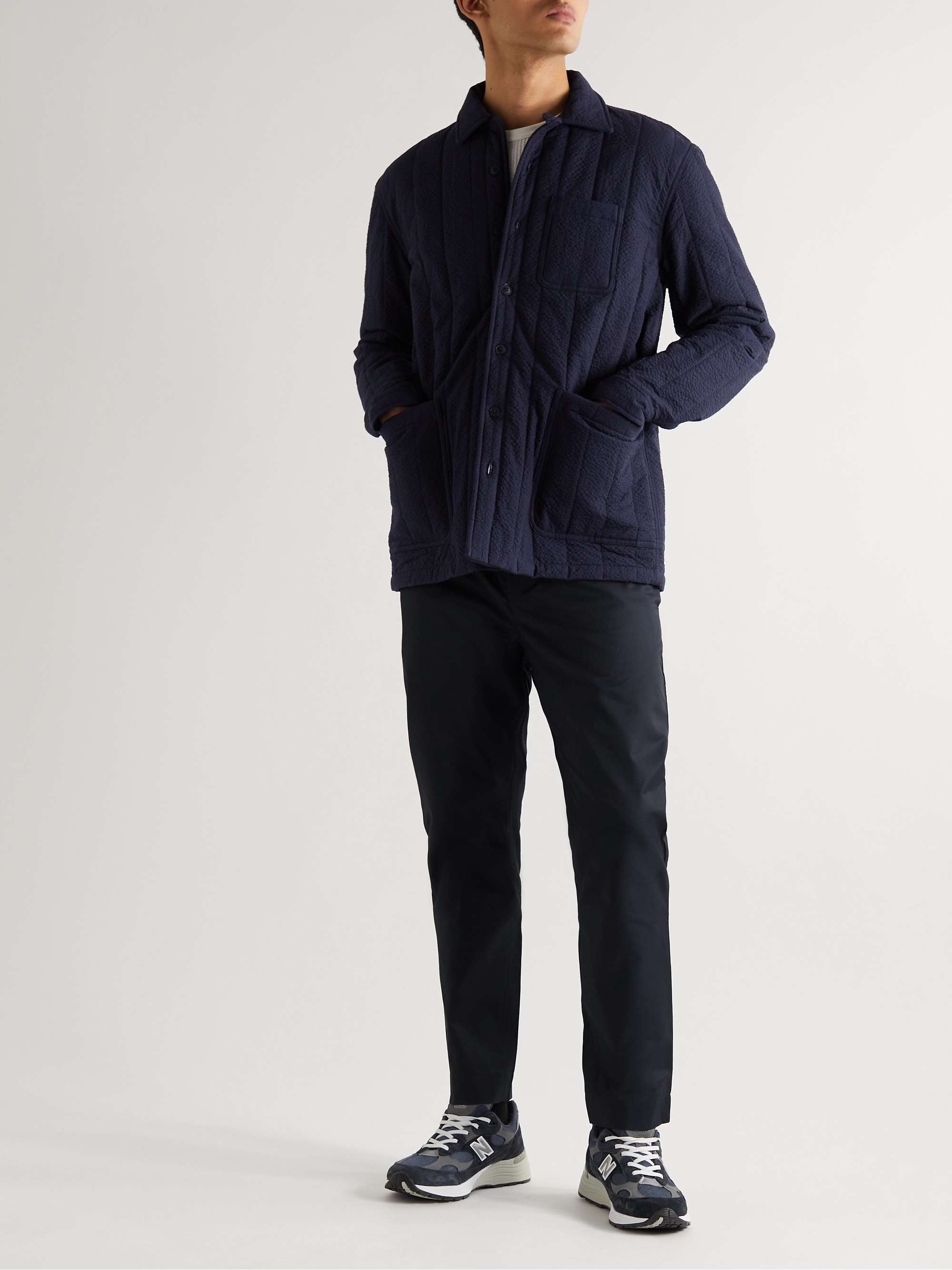 KESTIN Inverness Straight-Leg Cotton-Corduroy Drawstring Trousers