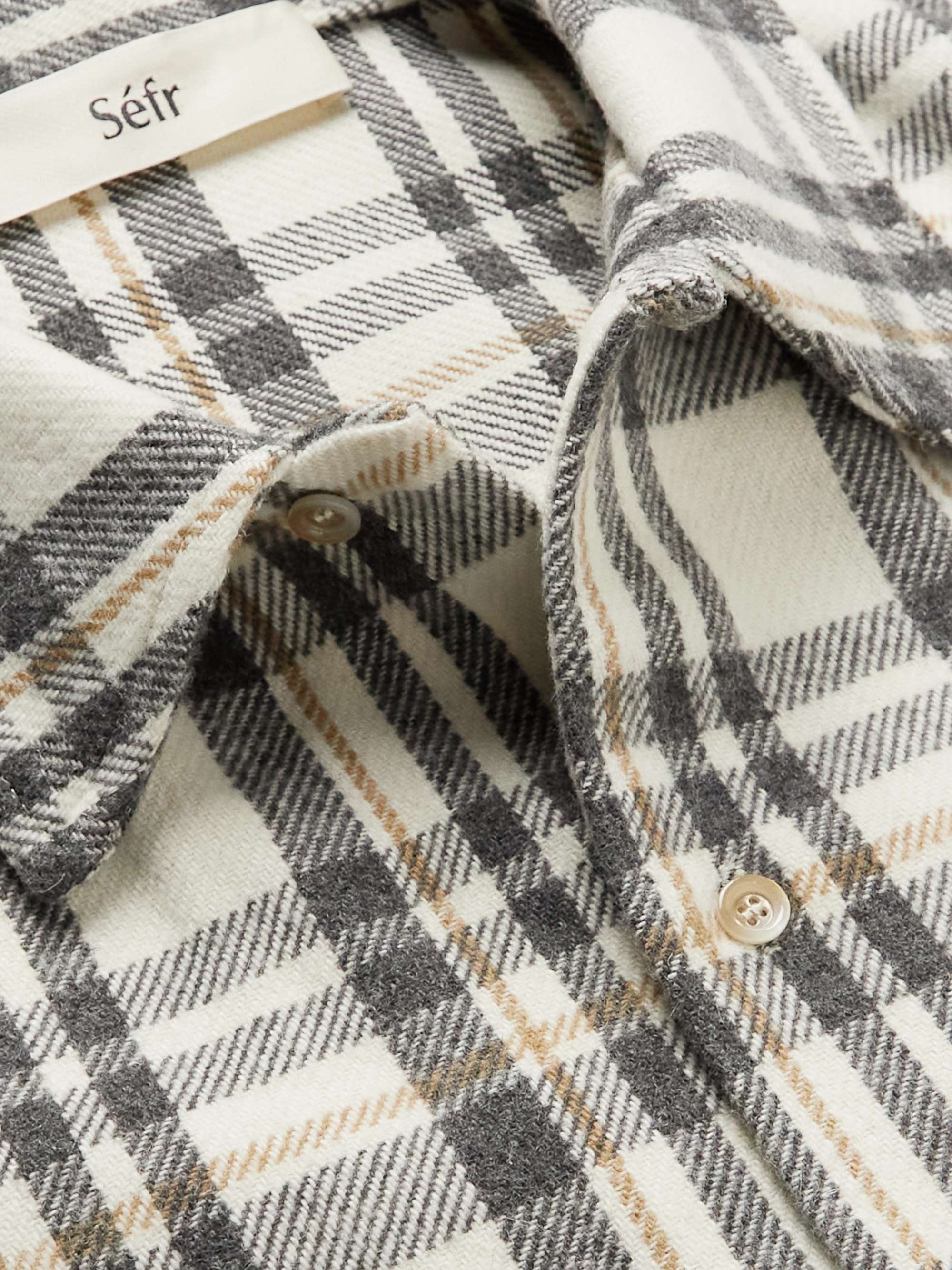 SÉFR Marcel Checked Recycled-Flannel Shirt