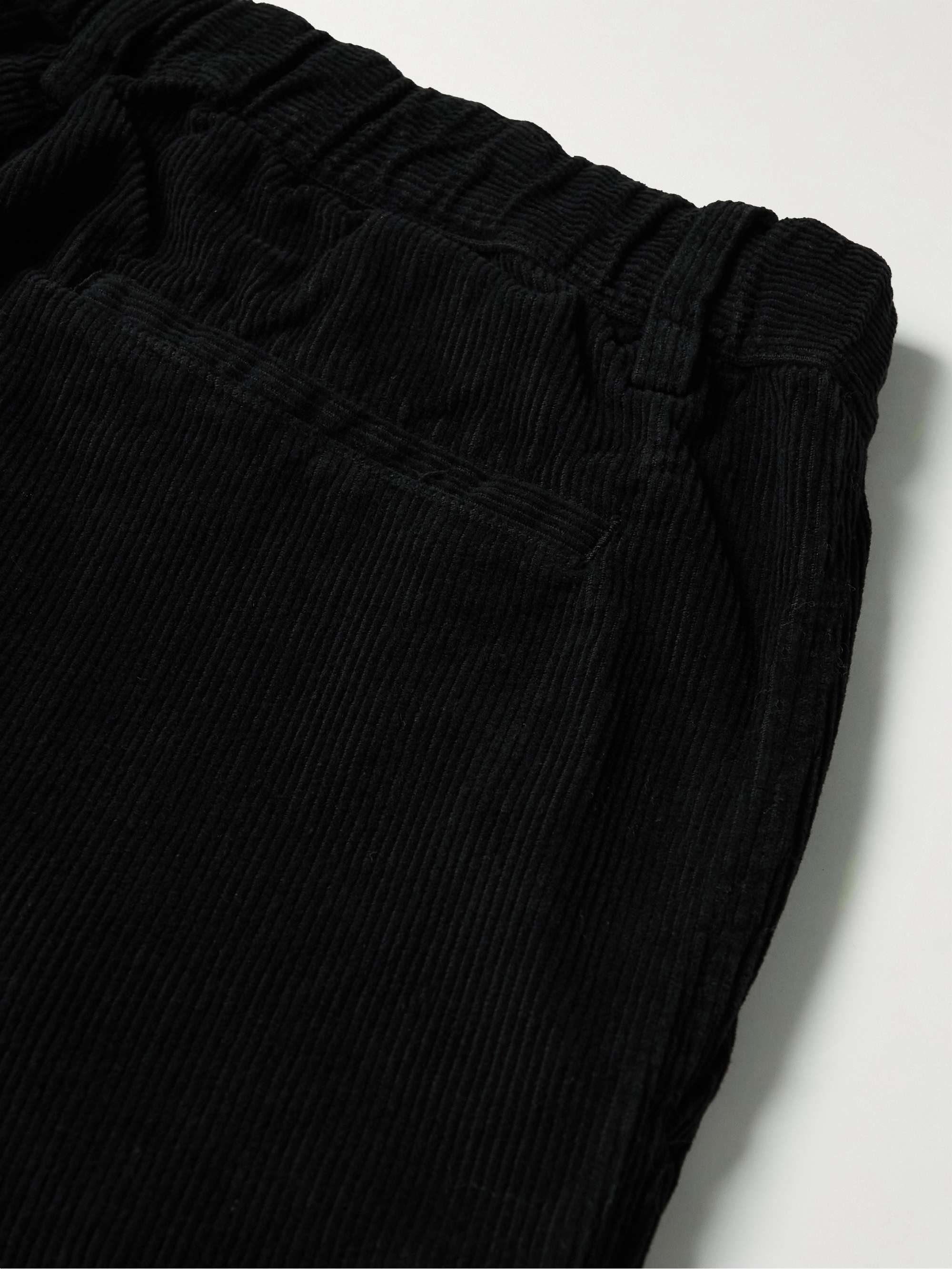 KESTIN Inverness Straight-Leg Cotton-Corduroy Drawstring Trousers