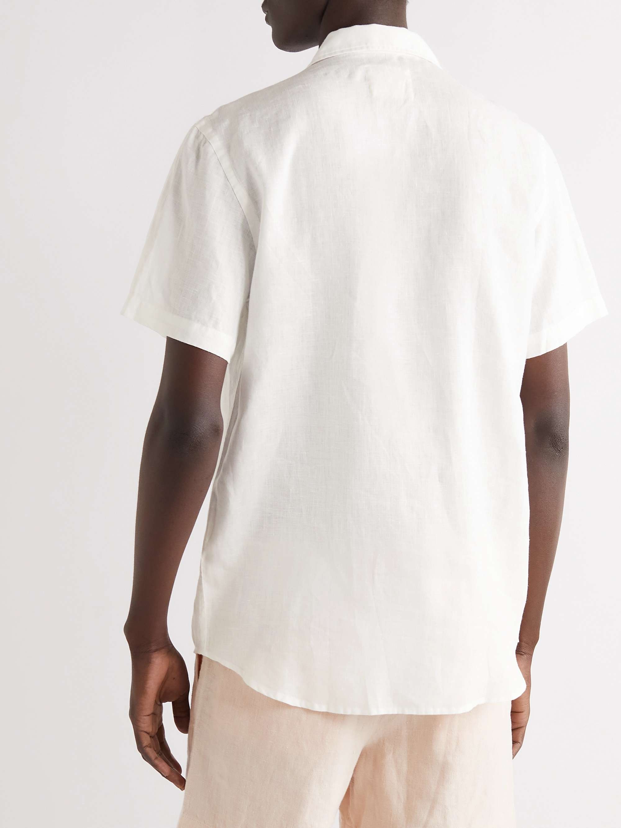 LA PAZ Silveira Convertible-Collar Linen Shirt