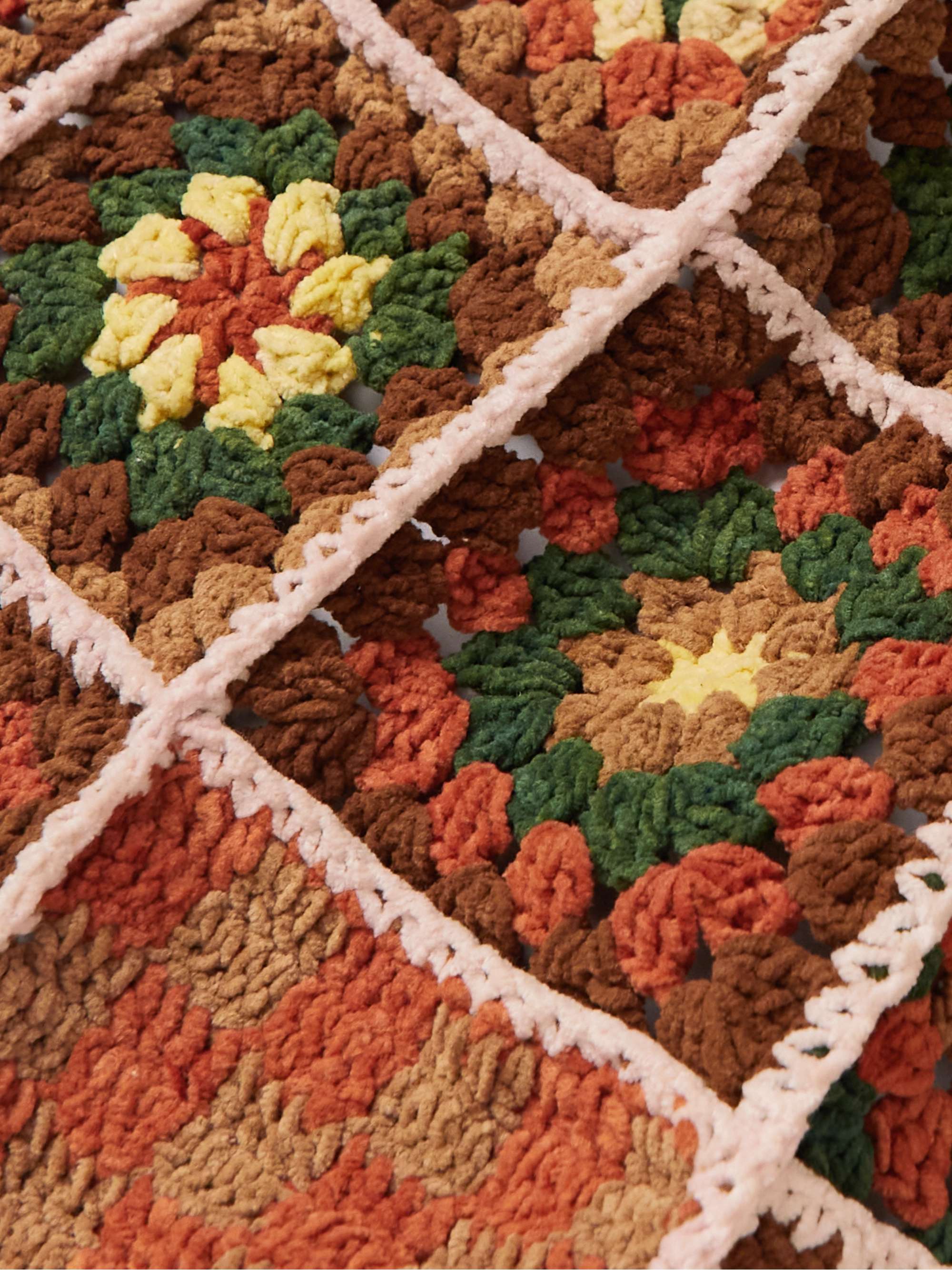 STORY MFG. Piece XL Patchwork Crocheted Cotton Scarf