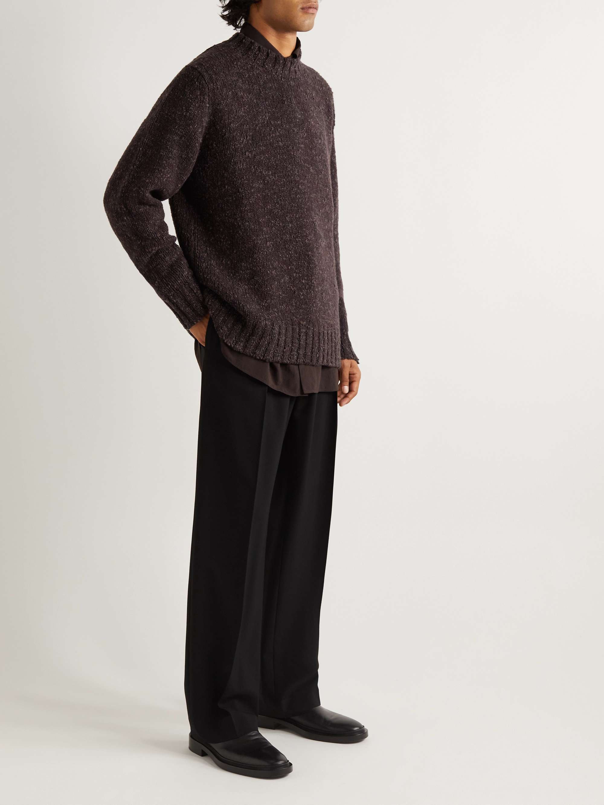 STUDIO NICHOLSON Trinity Wool-Blend Bouclé Sweater for Men | MR PORTER