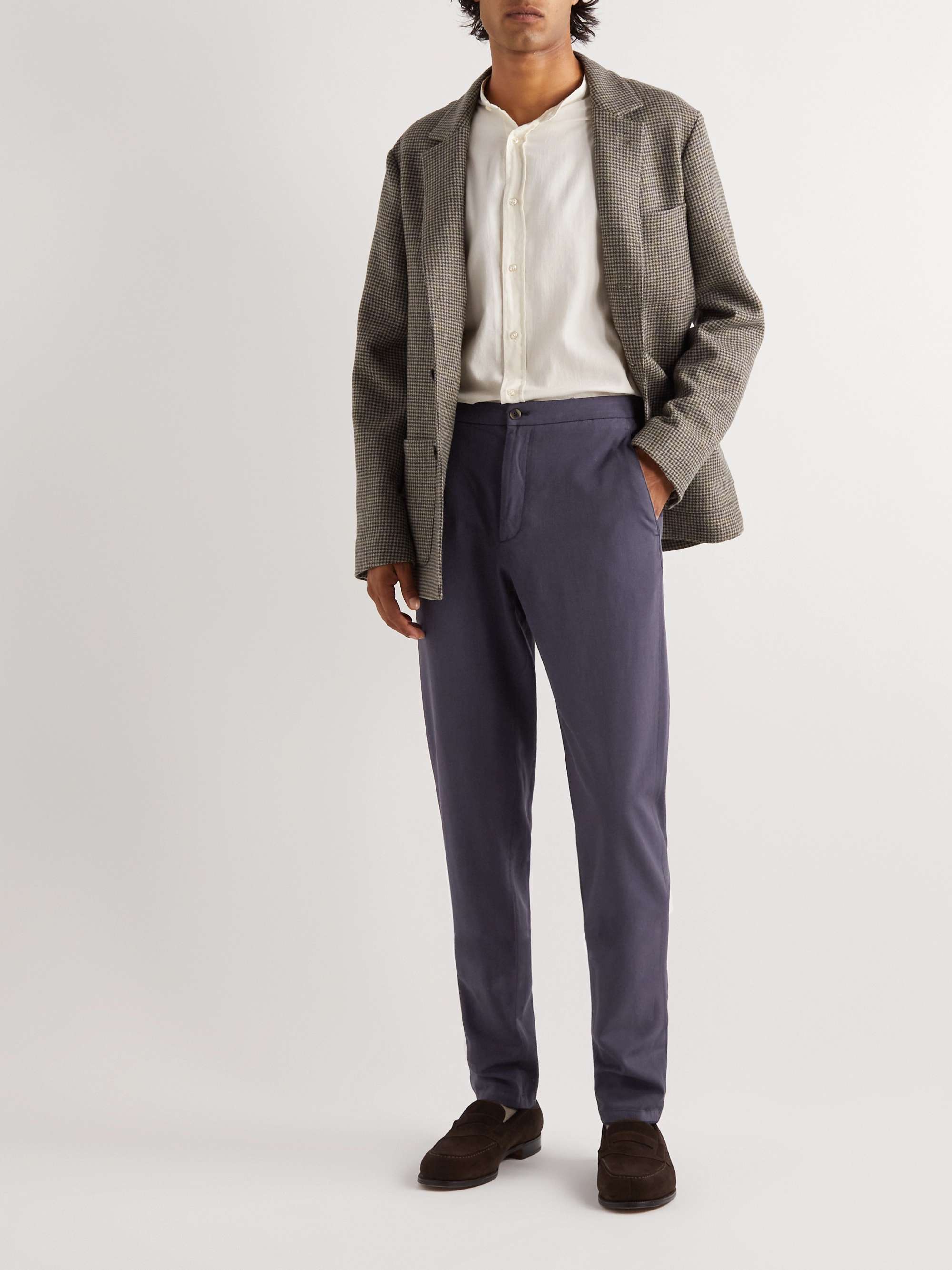 BOGLIOLI Tapered Virgin Wool-Twill Trousers