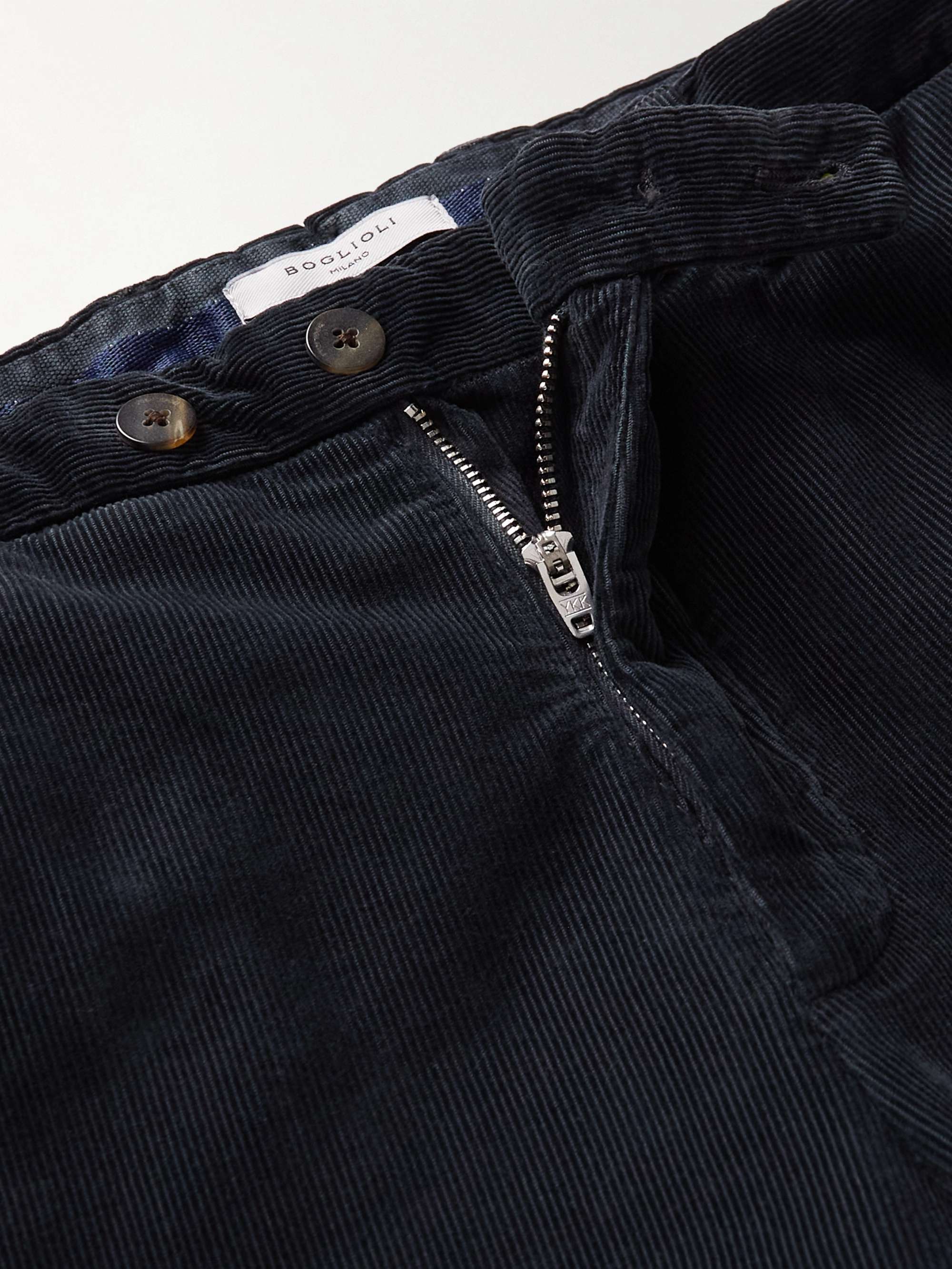 BOGLIOLI Slim-Fit Stretch-Cotton Corduroy Suit Trousers