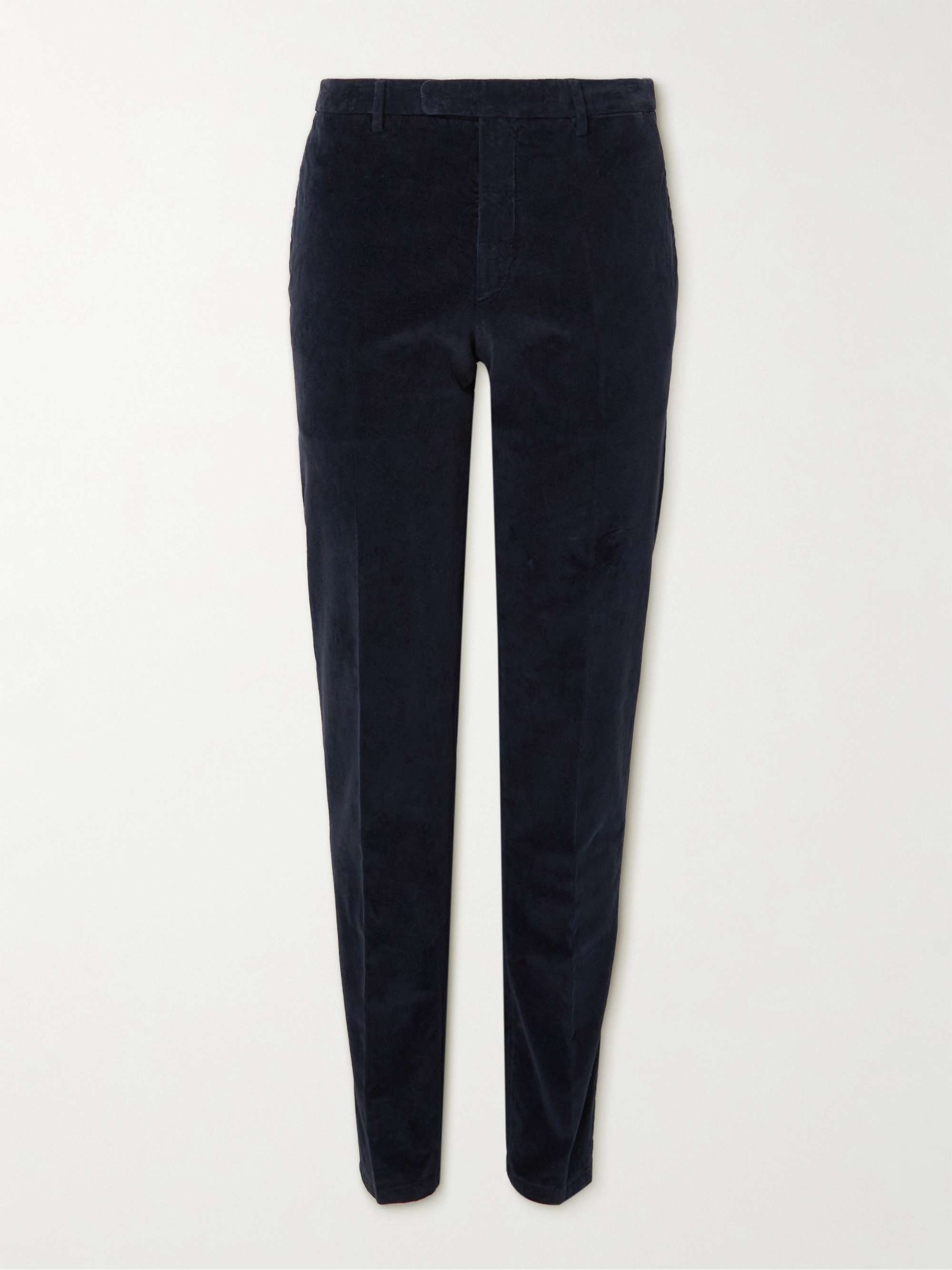 BOGLIOLI Straight-Leg Cotton-Velvet Suit Trousers