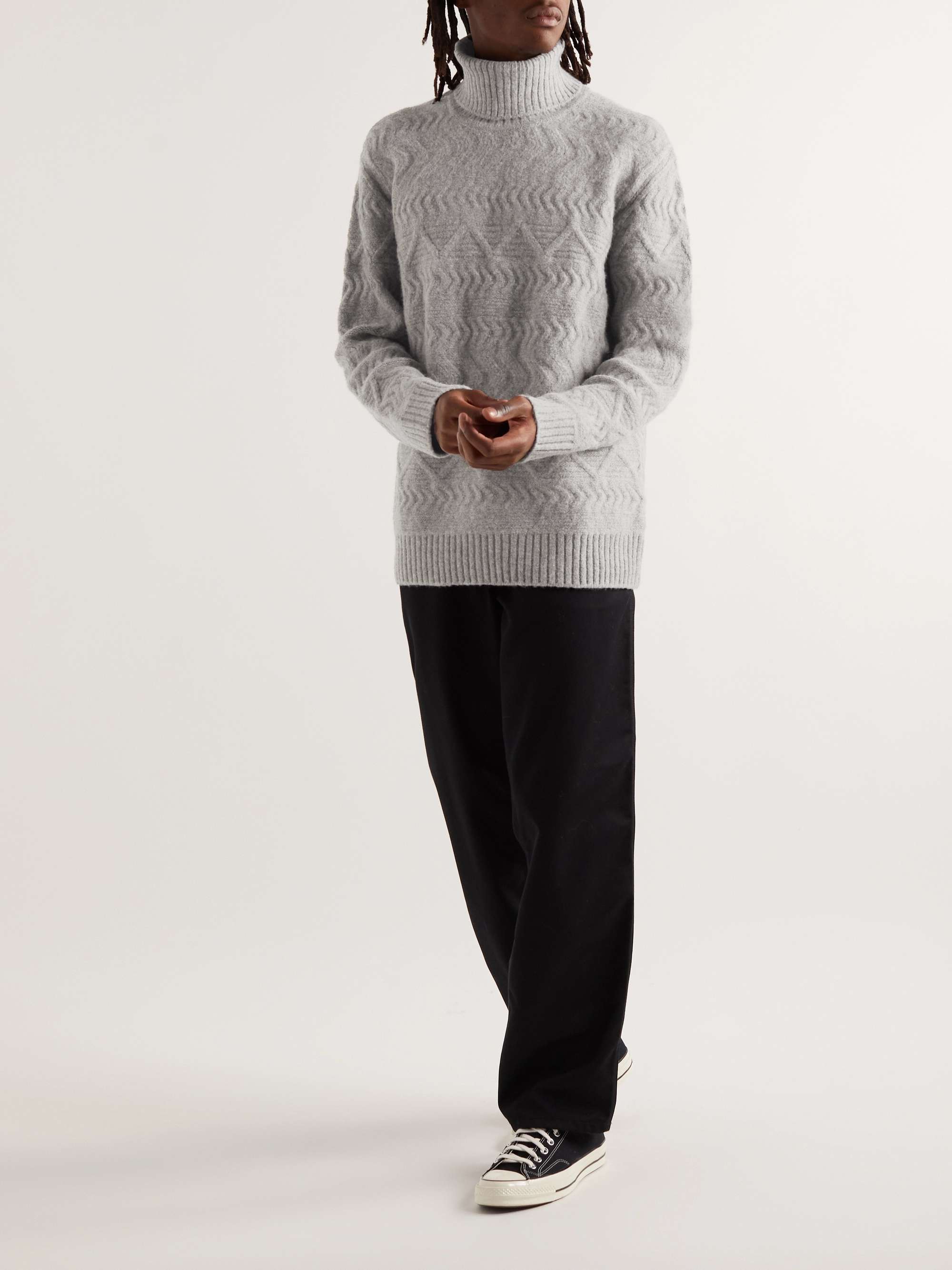 NN07 Bert Cable-Knit Rollneck Sweater