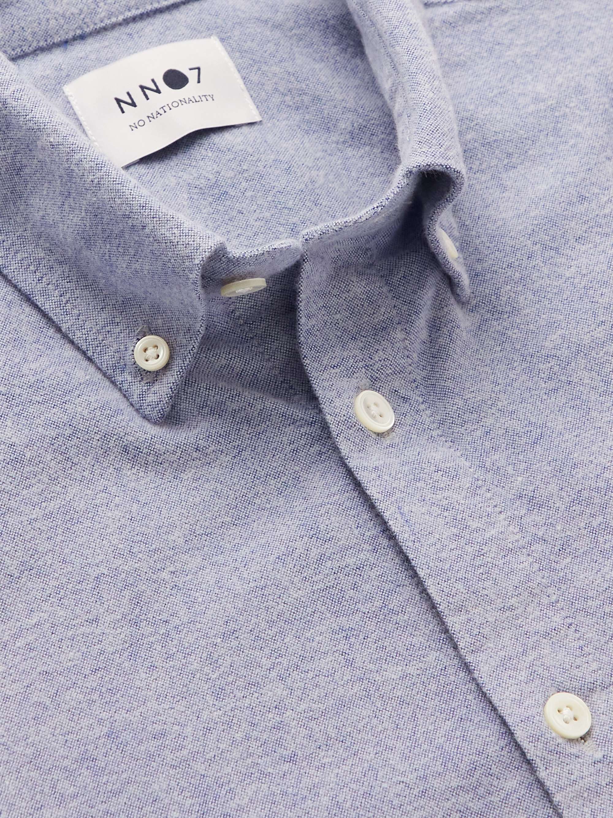NN07 Arne Button-Down Collar Cotton-Poplin Shirt