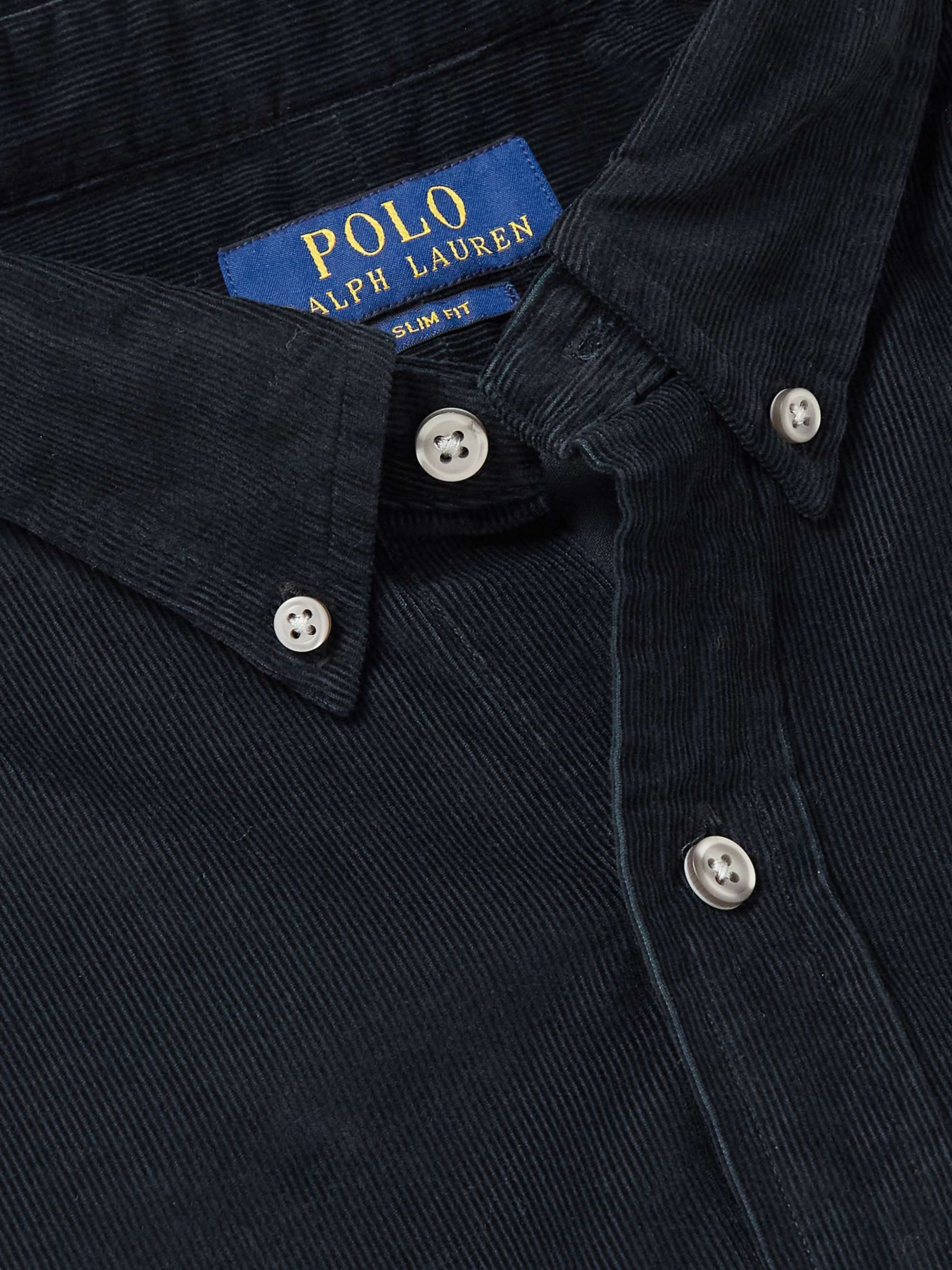 POLO RALPH LAUREN Slim-Fit Button-Down Collar Cotton-Corduroy Shirt