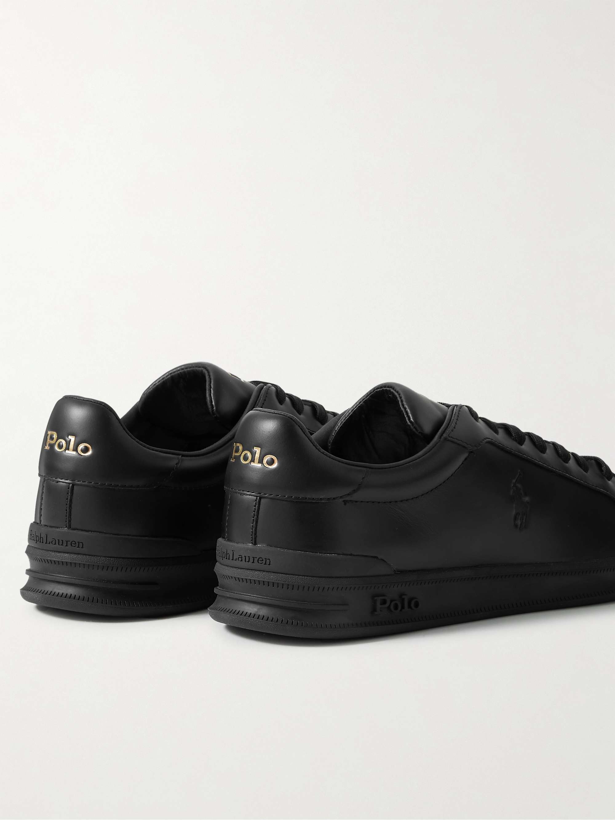 POLO RALPH LAUREN Heritage Court Logo-Debossed Leather Sneakers