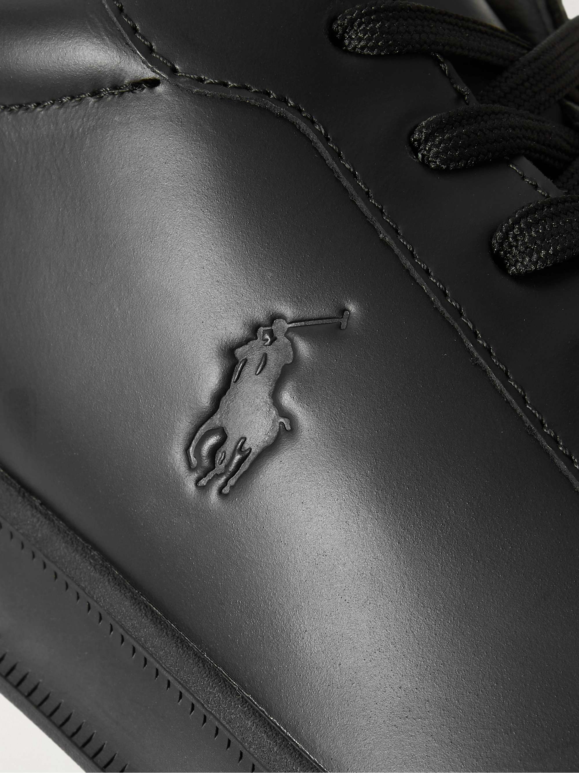 POLO RALPH LAUREN Heritage Court Logo-Debossed Leather Sneakers