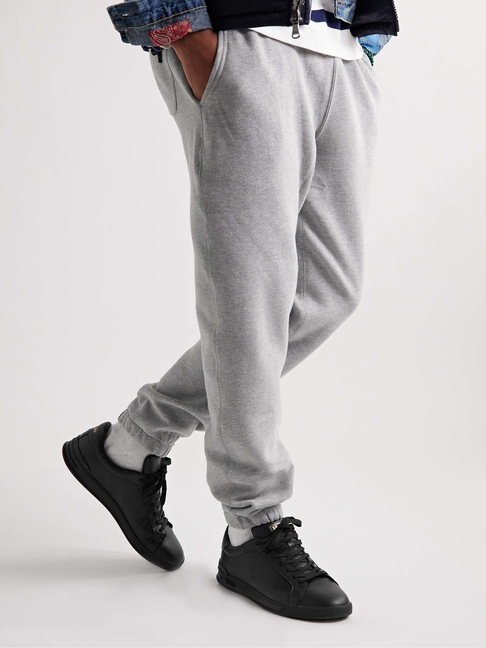 POLO RALPH LAUREN Heritage Court Logo-Debossed Leather Sneakers