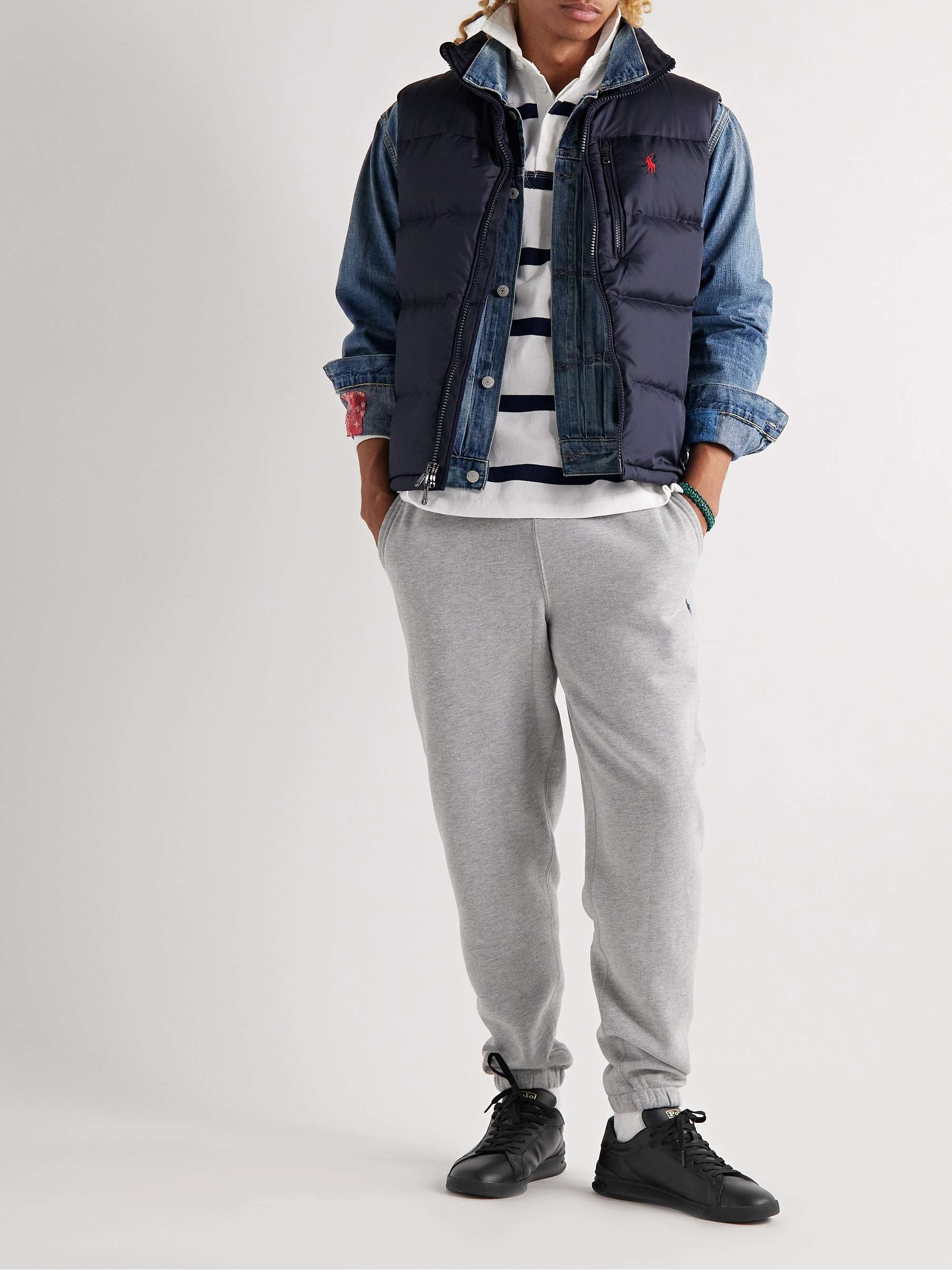 POLO RALPH LAUREN Heritage Court Logo-Debossed Leather Sneakers