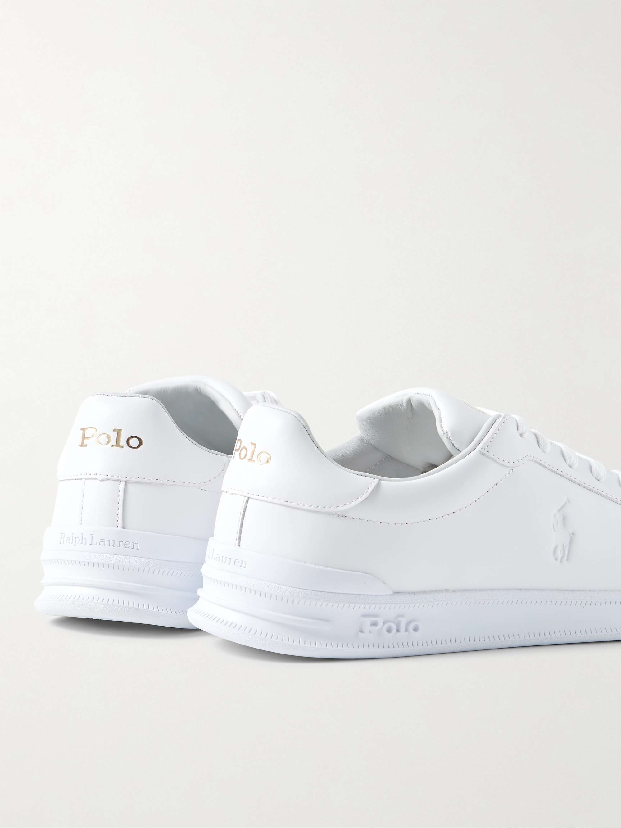POLO RALPH LAUREN Heritage Court Logo-Debossed Leather Sneakers