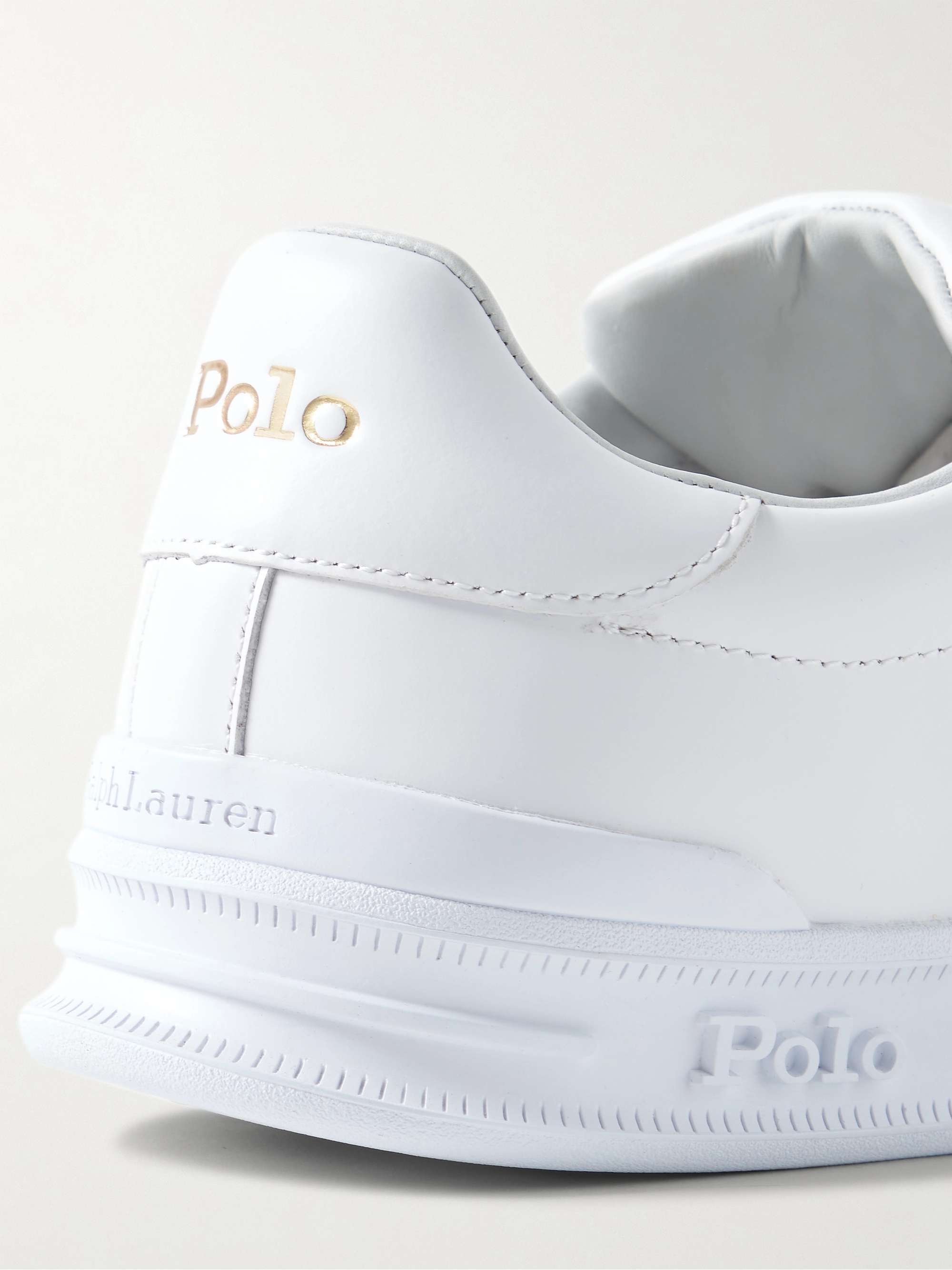 POLO RALPH LAUREN Heritage Court Logo-Debossed Leather Sneakers
