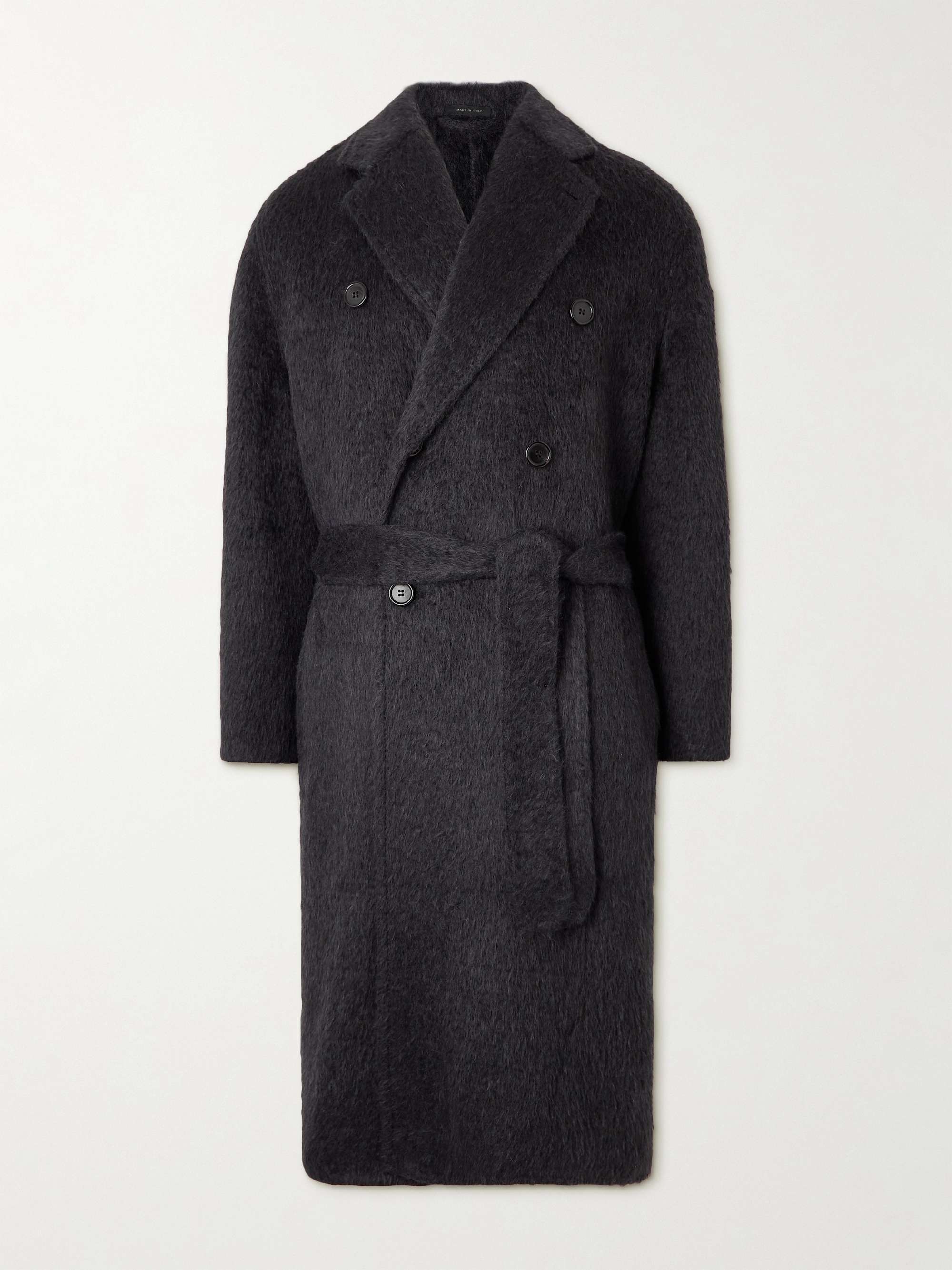 Double-Breasted Alpaca and Wool-Blend Coat