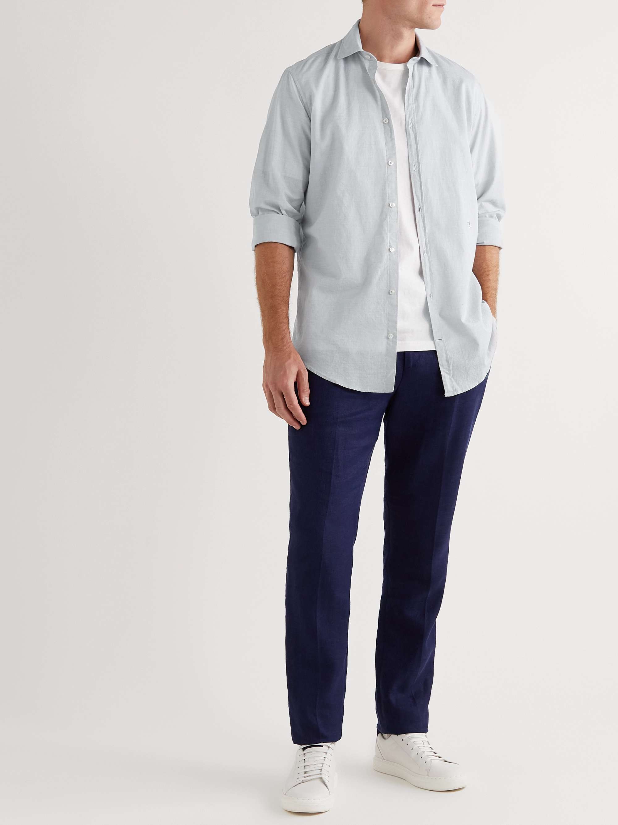 MASSIMO ALBA Canary Cotton and Cashmere-Blend Shirt for Men | MR PORTER
