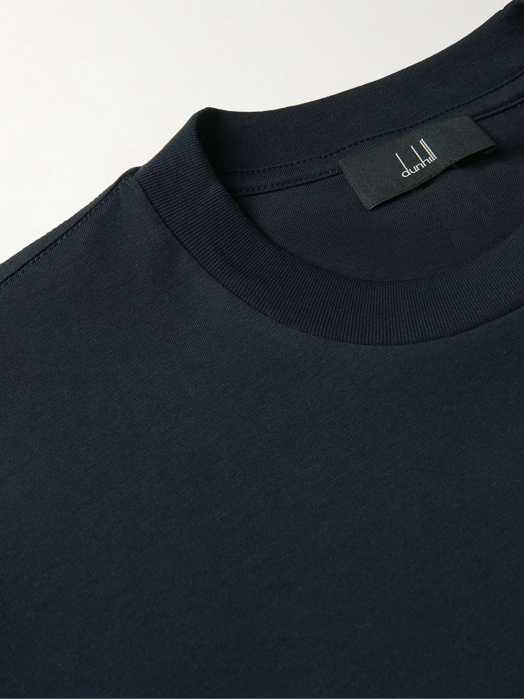 DUNHILL Slim-Fit Logo-Embroidered Cotton-Jersey T-Shirt