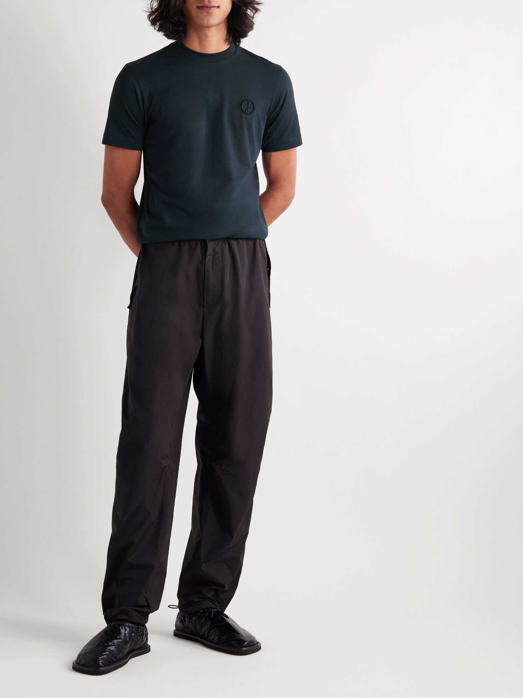DUNHILL Slim-Fit Logo-Embroidered Cotton-Jersey T-Shirt