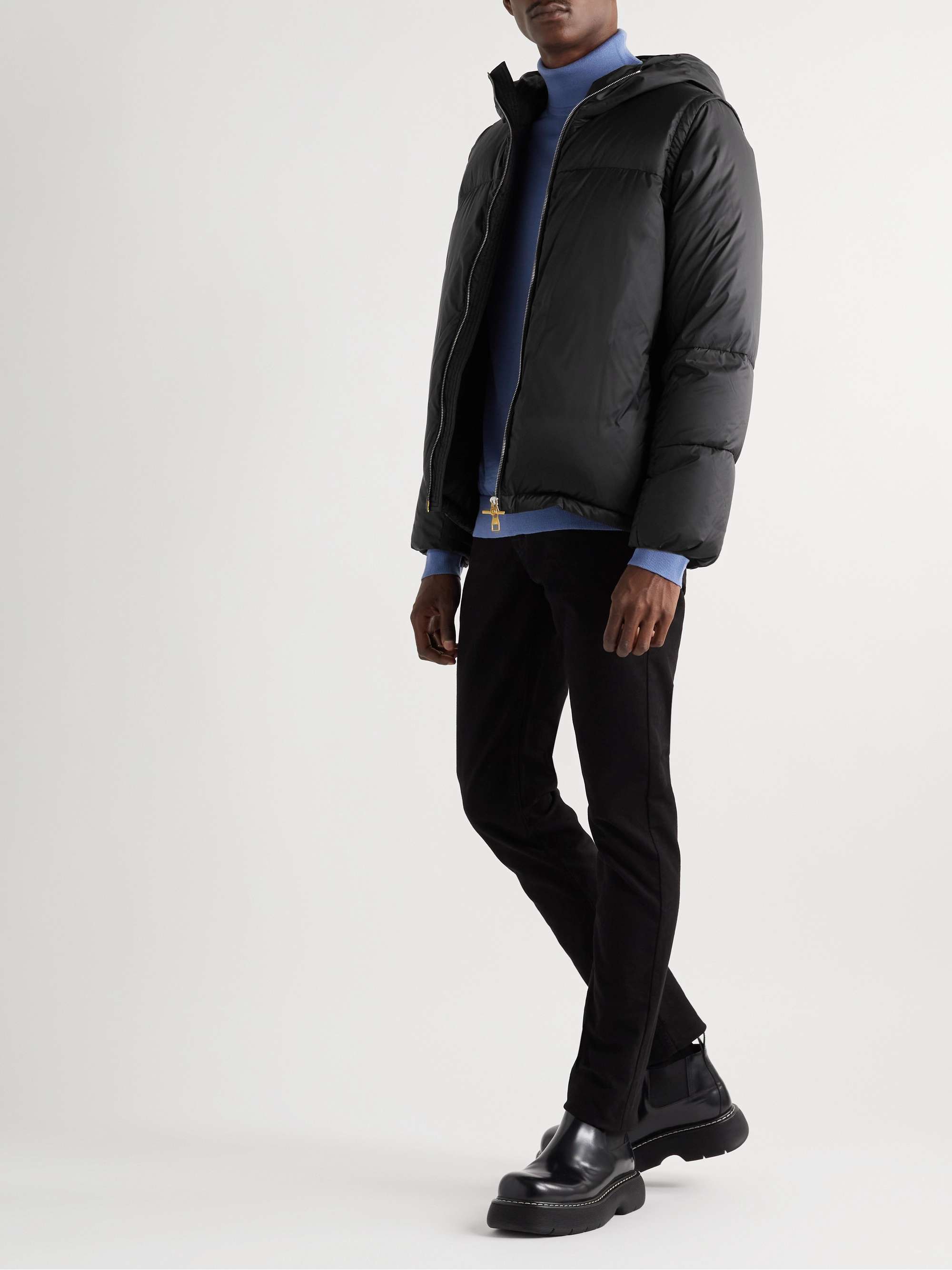 Bicolor Padded Hooded Blouson - Men - Ready-to-Wear