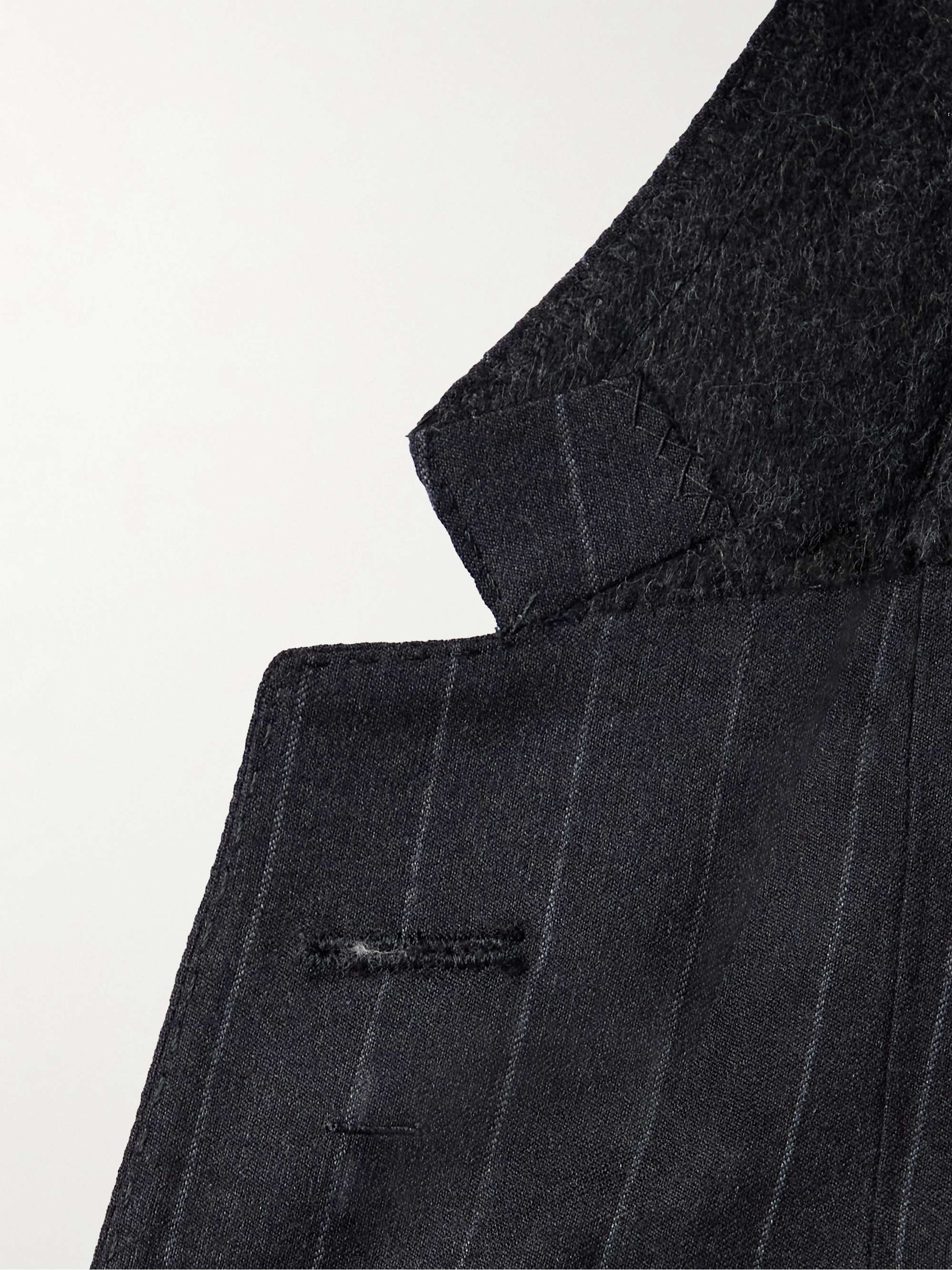 DUNHILL Mayfair Slim-Fit Pinstriped Wool Blazer