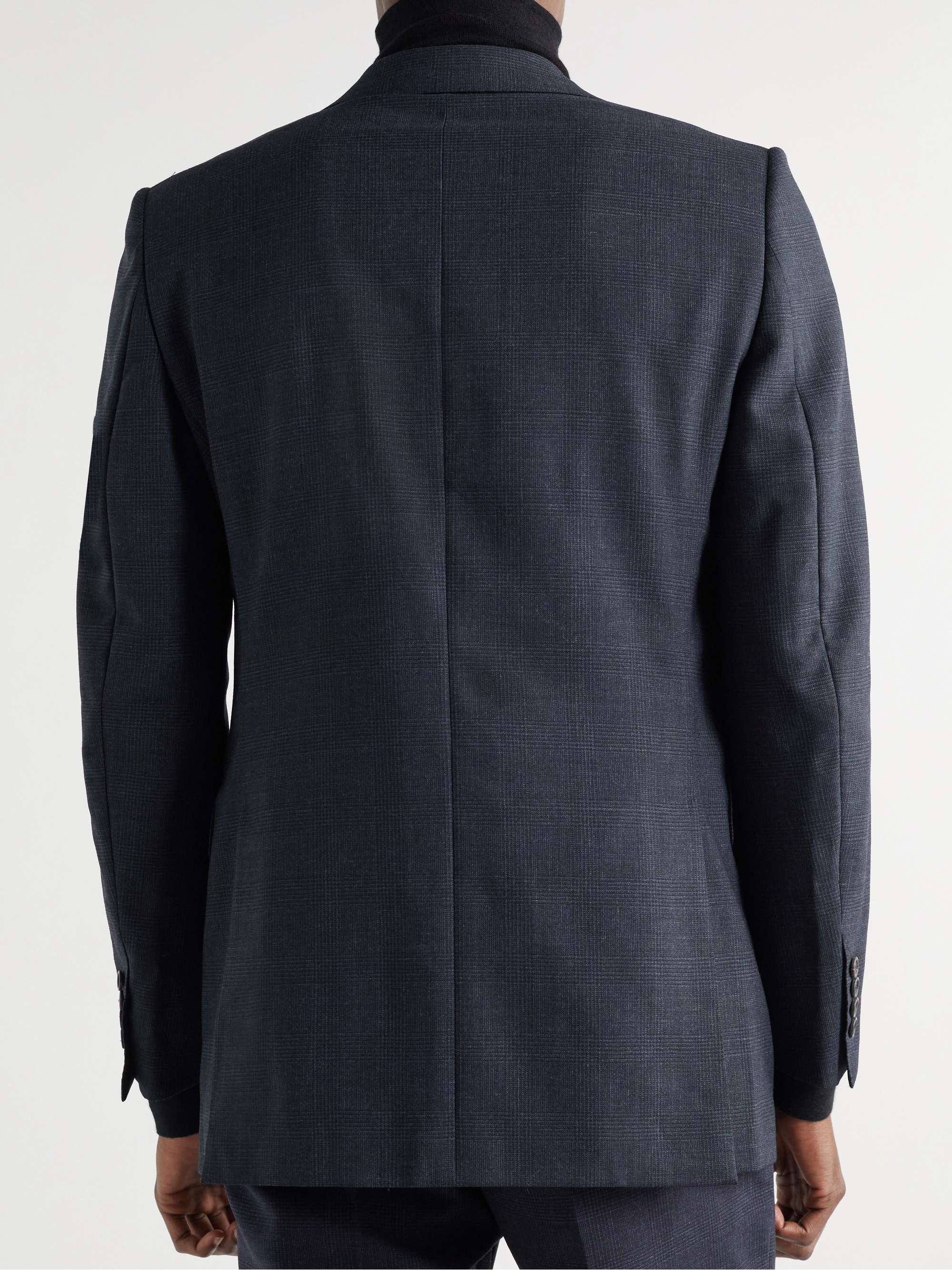 DUNHILL Belgravia Slim-Fit Prince of Wales Checked Wool Suit Jacket